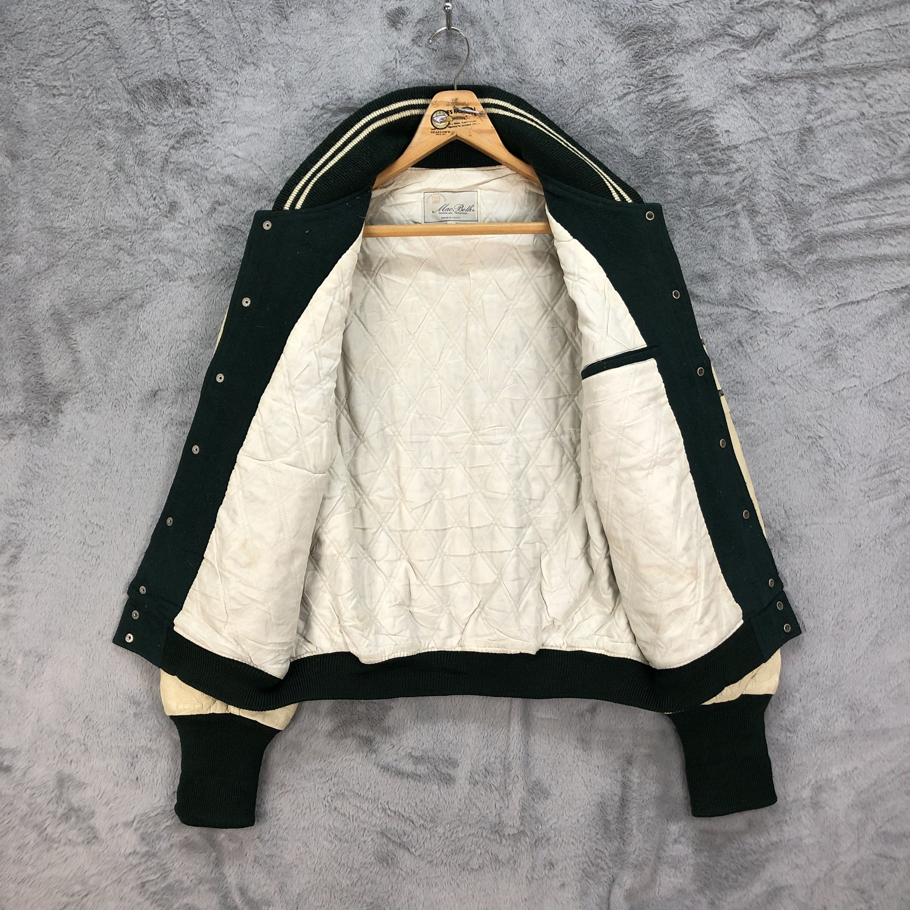 Macbeth Vintage Mac Beth Wool Leather Varsity Jacket #4844-173 Size US M / EU 48-50 / 2 - 8 Thumbnail