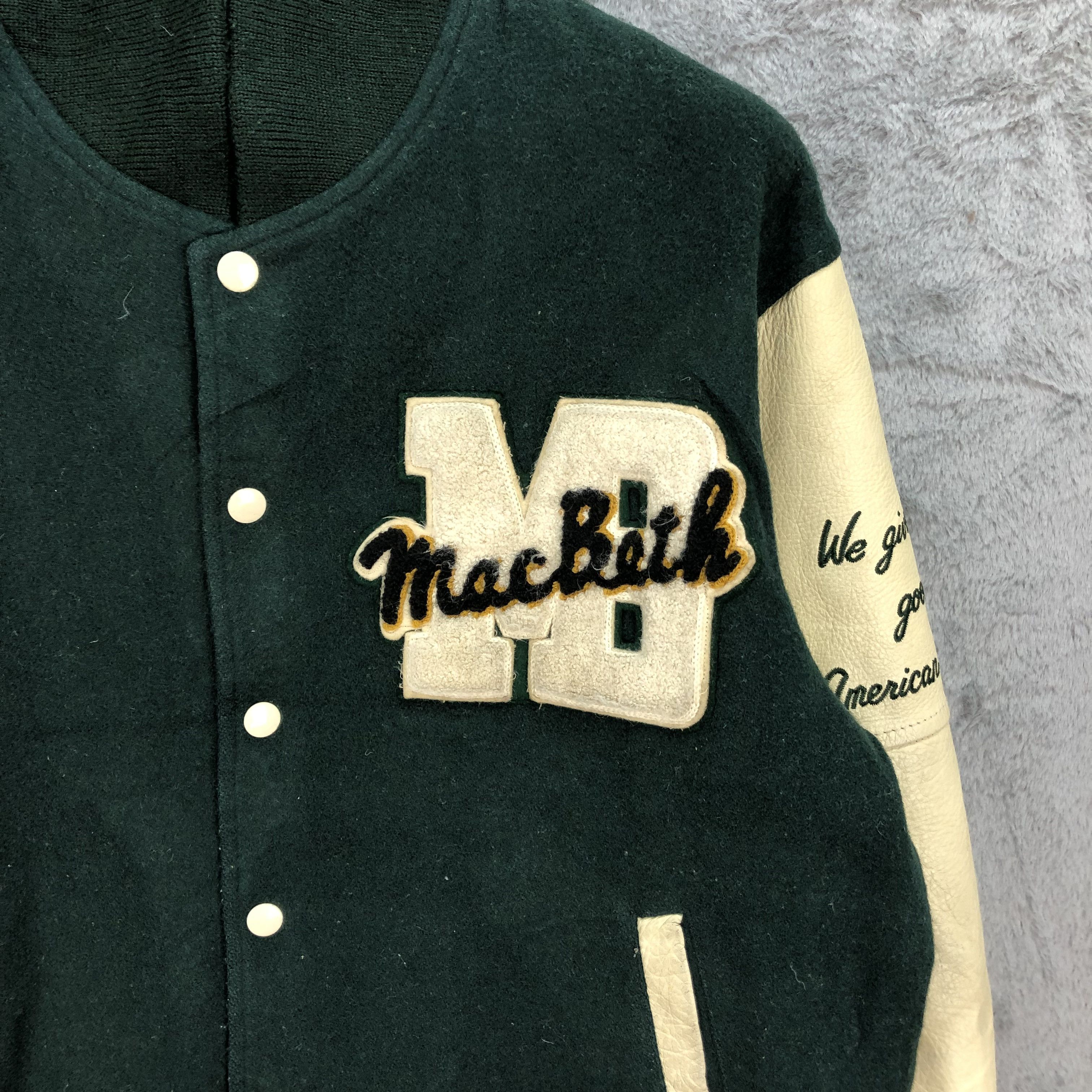Macbeth Vintage Mac Beth Wool Leather Varsity Jacket #4844-173 Size US M / EU 48-50 / 2 - 3 Thumbnail