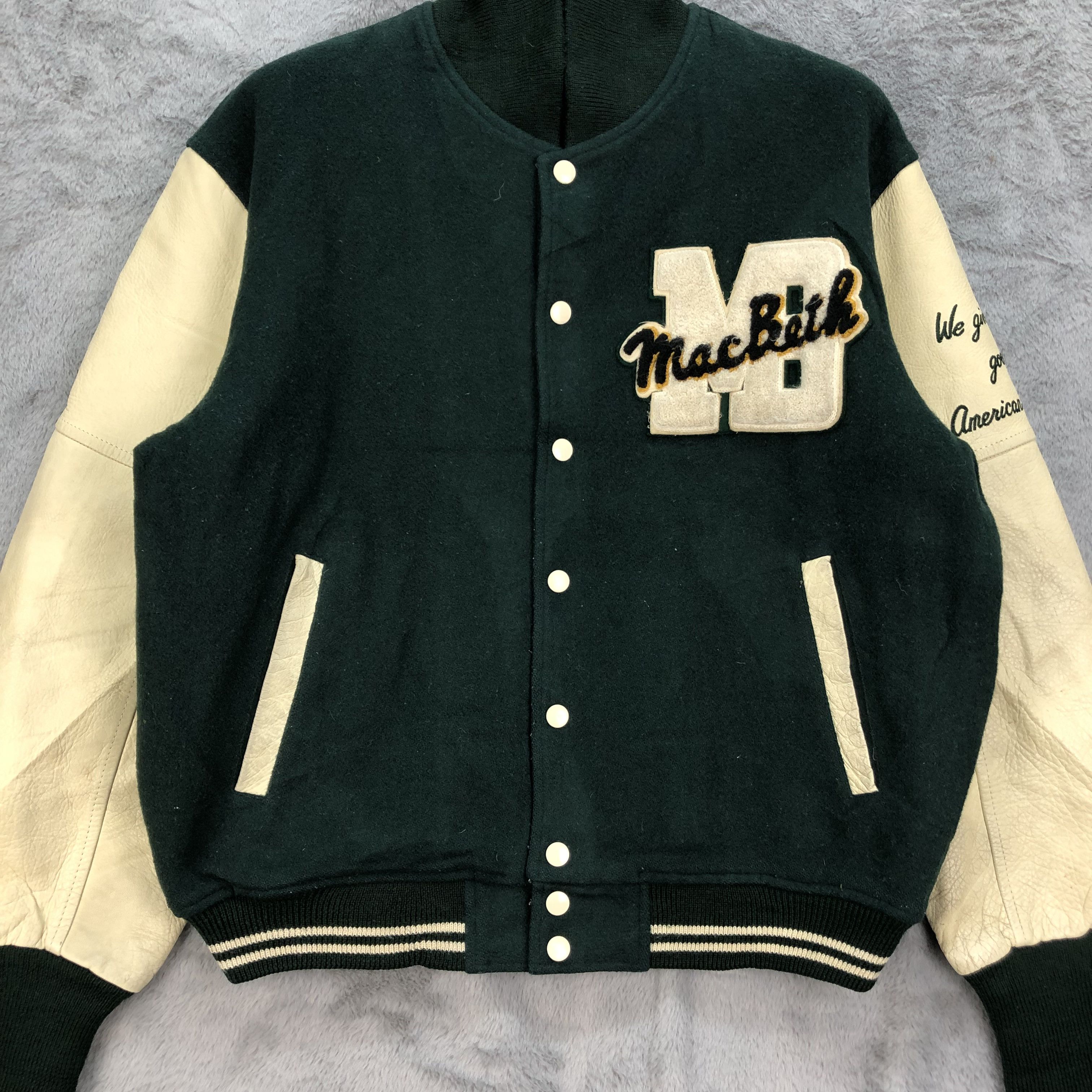 Macbeth Vintage Mac Beth Wool Leather Varsity Jacket #4844-173 Size US M / EU 48-50 / 2 - 4 Thumbnail