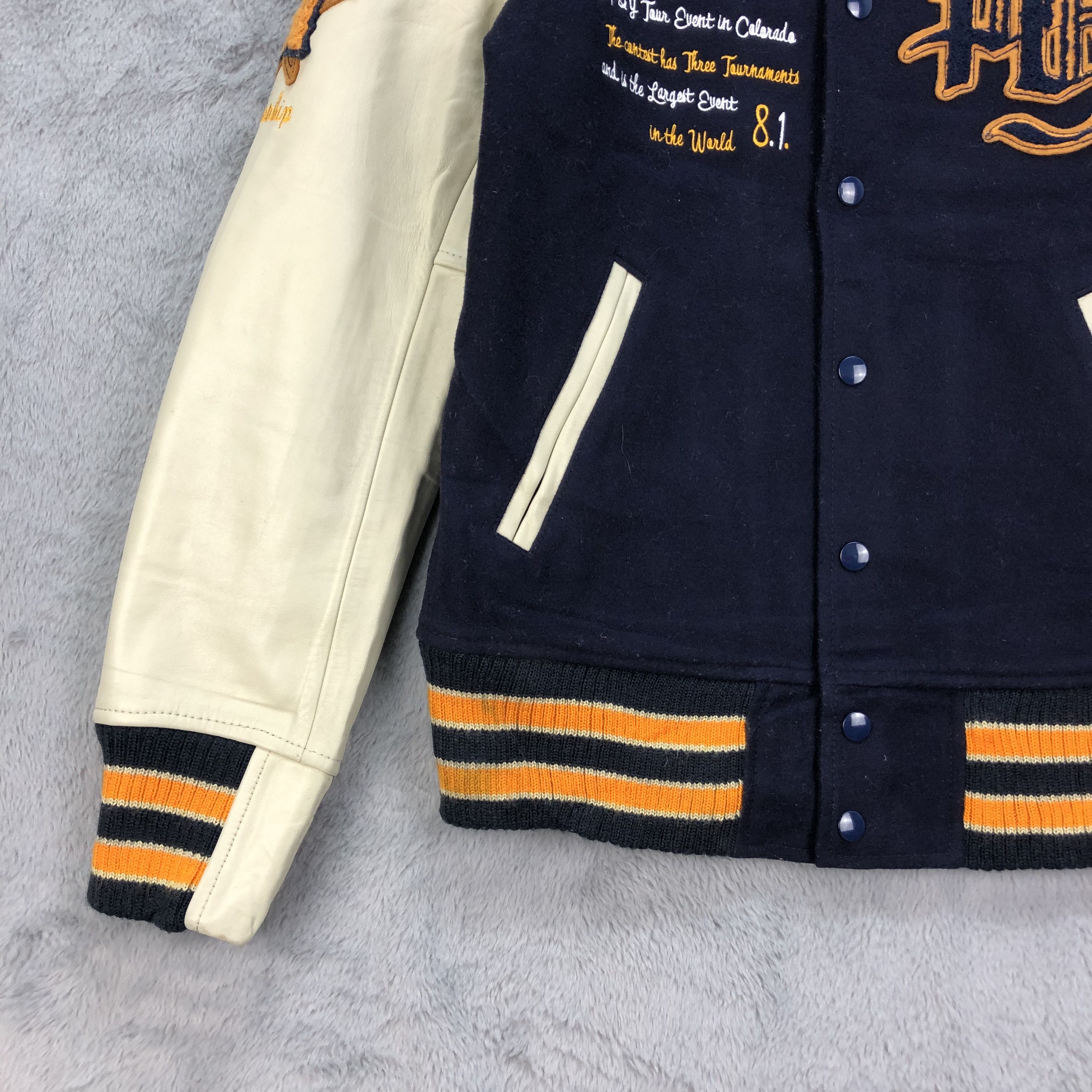 Other PURPLE & YELLOW Wool Leather Varsity Jacket #4783-169 Size US M / EU 48-50 / 2 - 5 Thumbnail