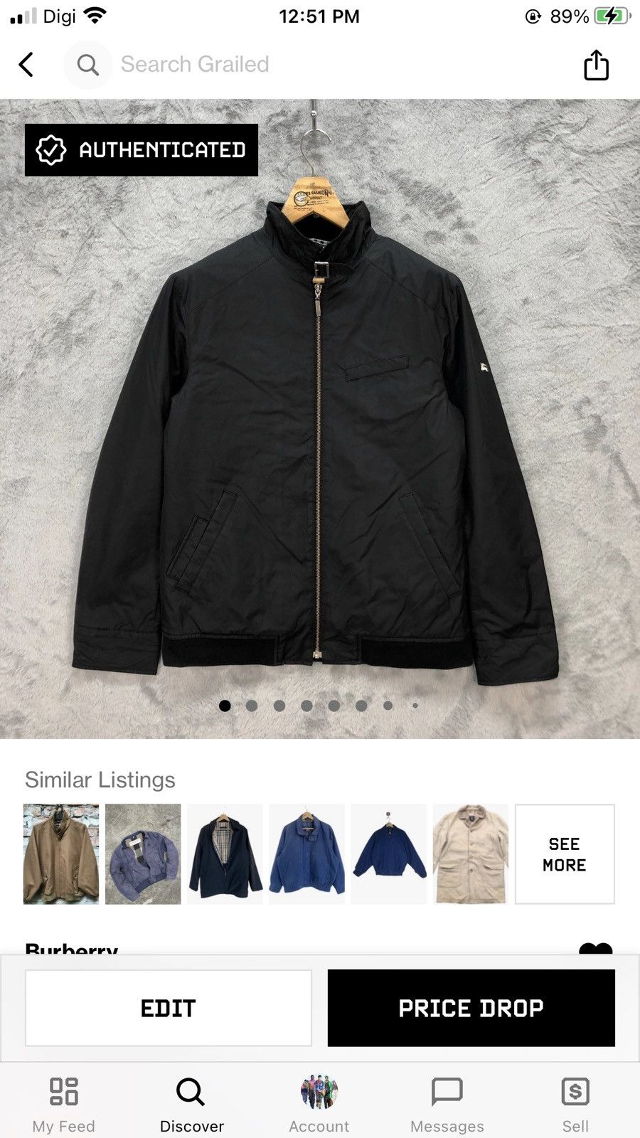 Burberry BURBERRY BLACK LABEL CASUAL JACKET #5521-195 Size US L / EU 52-54 / 3 - 14 Thumbnail