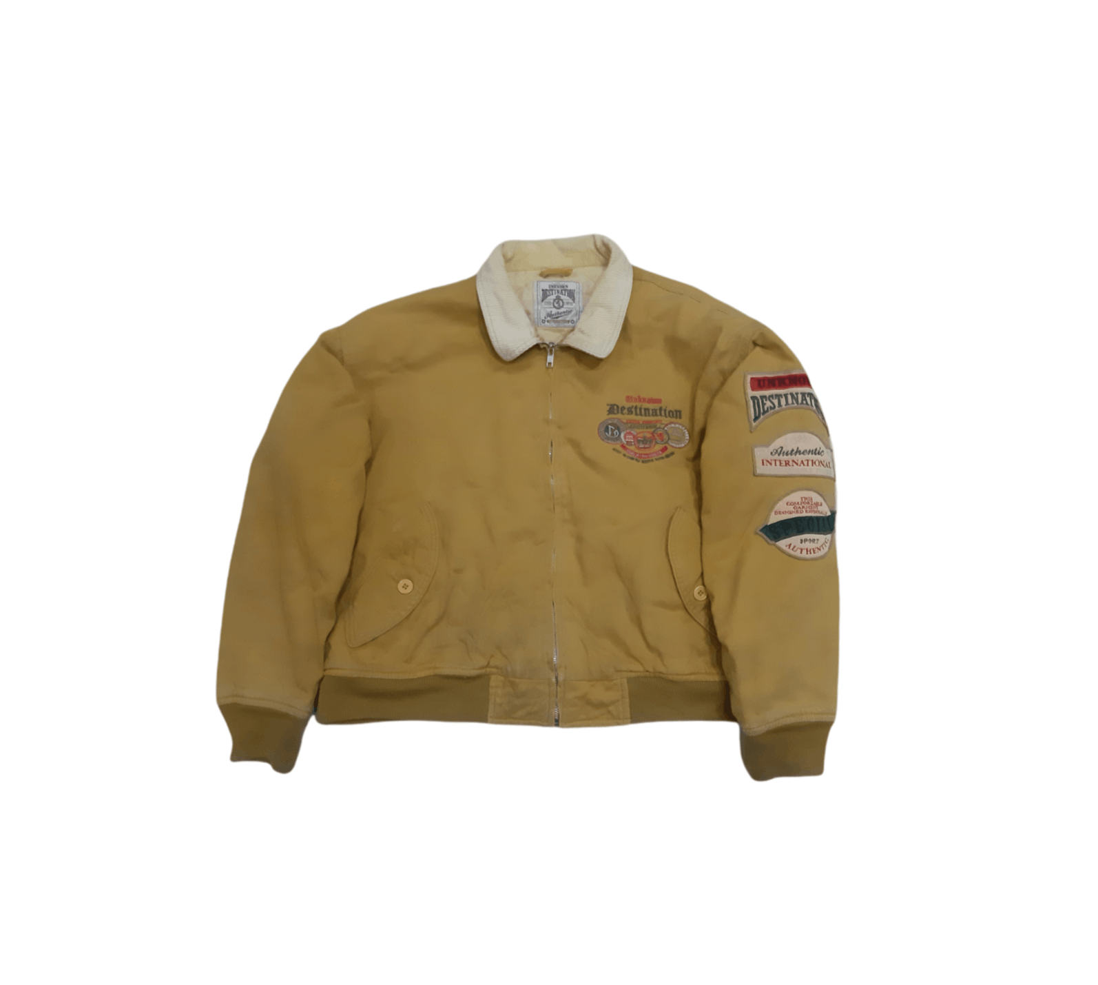 Vintage True Vintage Authentic Unknown Destination Bomber Jacket Size US M / EU 48-50 / 2 - 2 Thumbnail