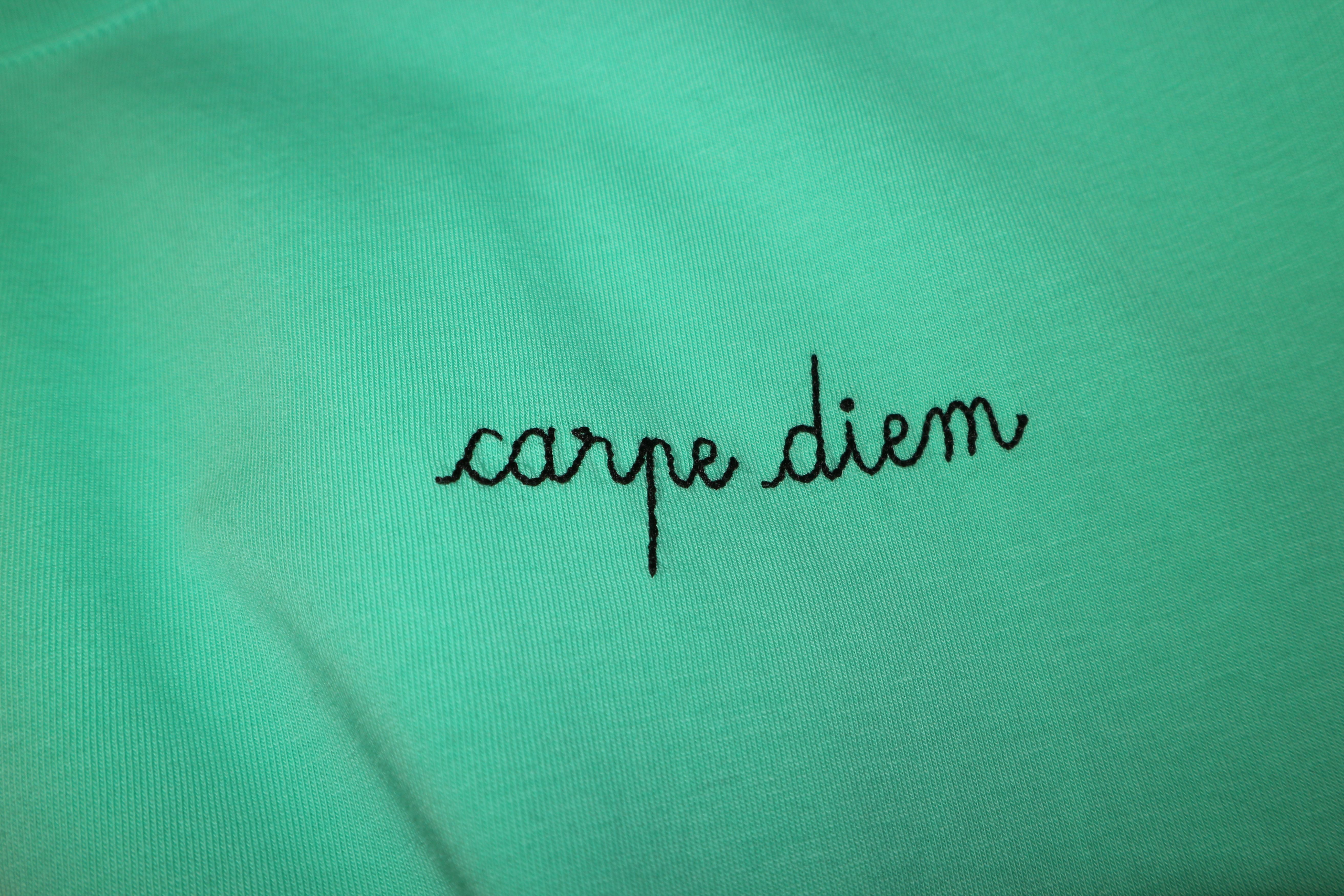 Maison Labiche "Carpe Diem" embroidered t-shirt Size US XXL / EU 58 / 5 - 7 Thumbnail