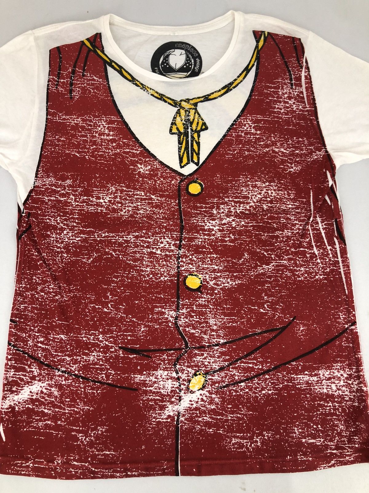 Anime Rare One Piece Monkey D Luffy Mugiwara Pirate Over Printed Size US M / EU 48-50 / 2 - 3 Thumbnail