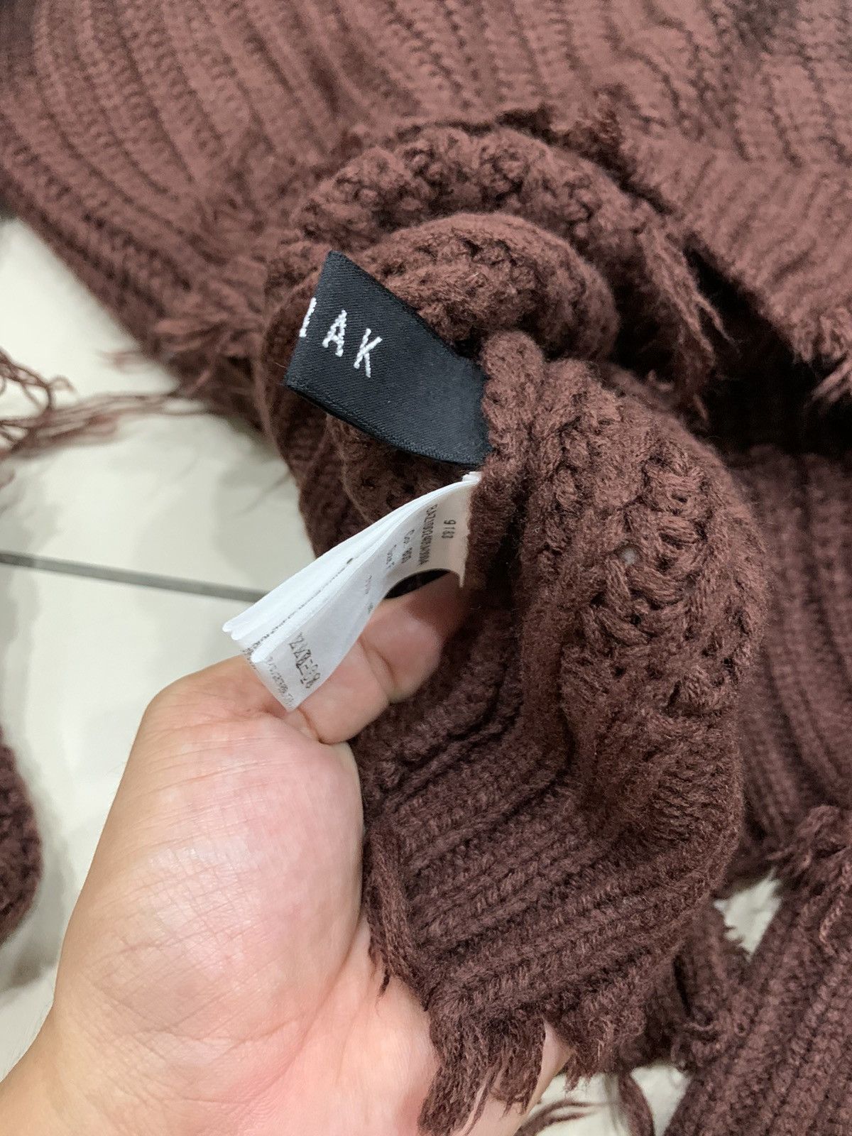 14th Addiction DESTROYED BARAK KNITWEAR OUTERWEAR JACKET Size US M / EU 48-50 / 2 - 7 Thumbnail