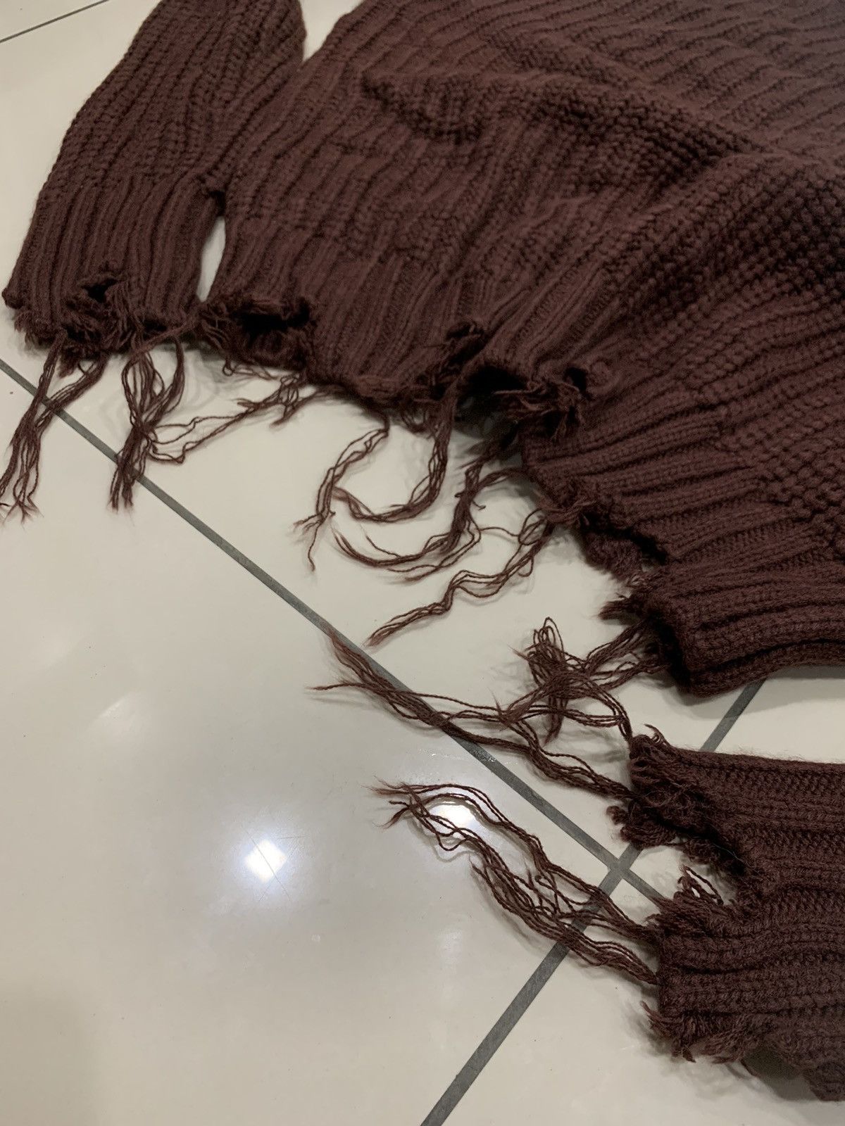 14th Addiction DESTROYED BARAK KNITWEAR OUTERWEAR JACKET Size US M / EU 48-50 / 2 - 5 Thumbnail