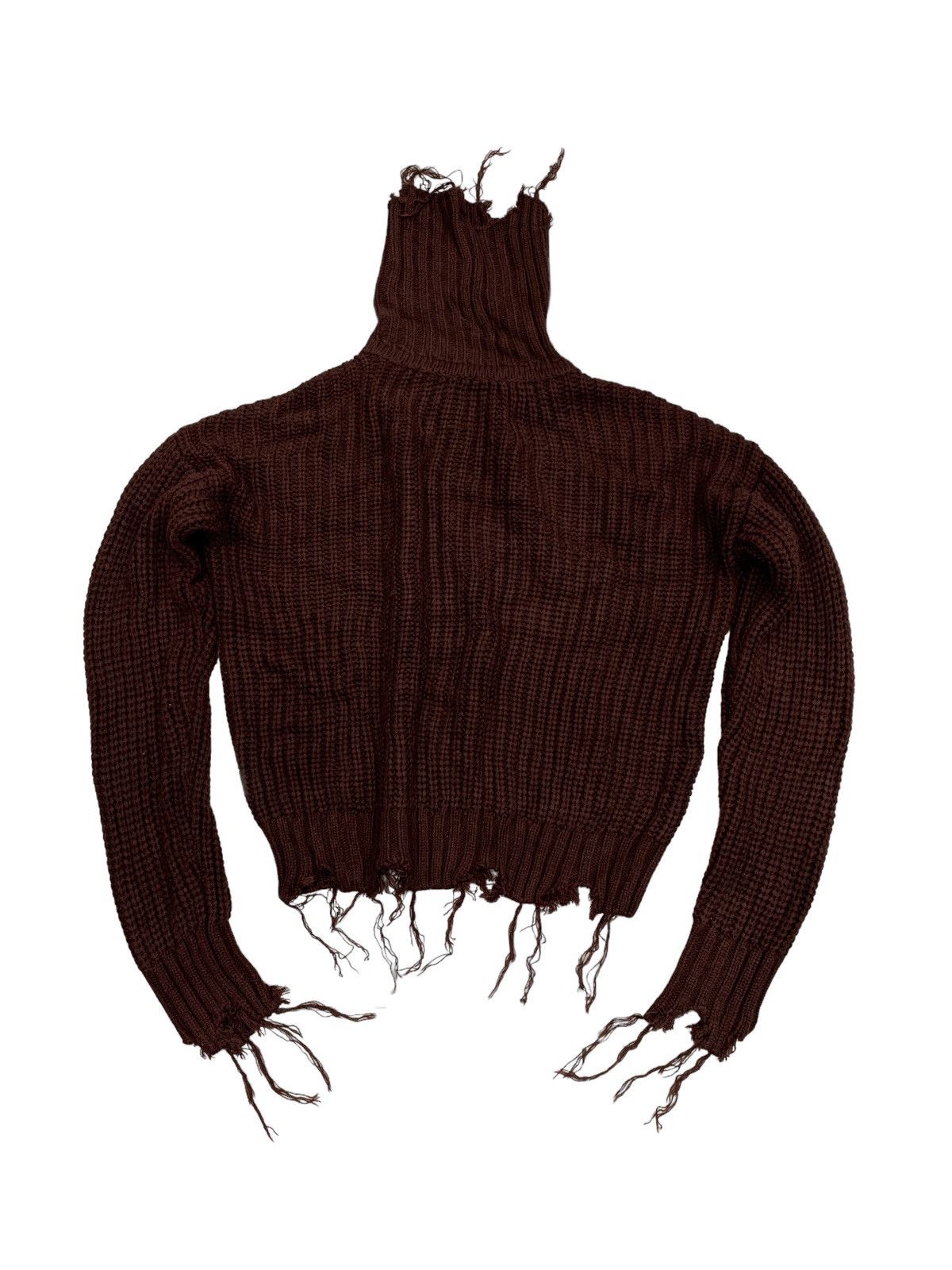 14th Addiction DESTROYED BARAK KNITWEAR OUTERWEAR JACKET Size US M / EU 48-50 / 2 - 1 Thumbnail