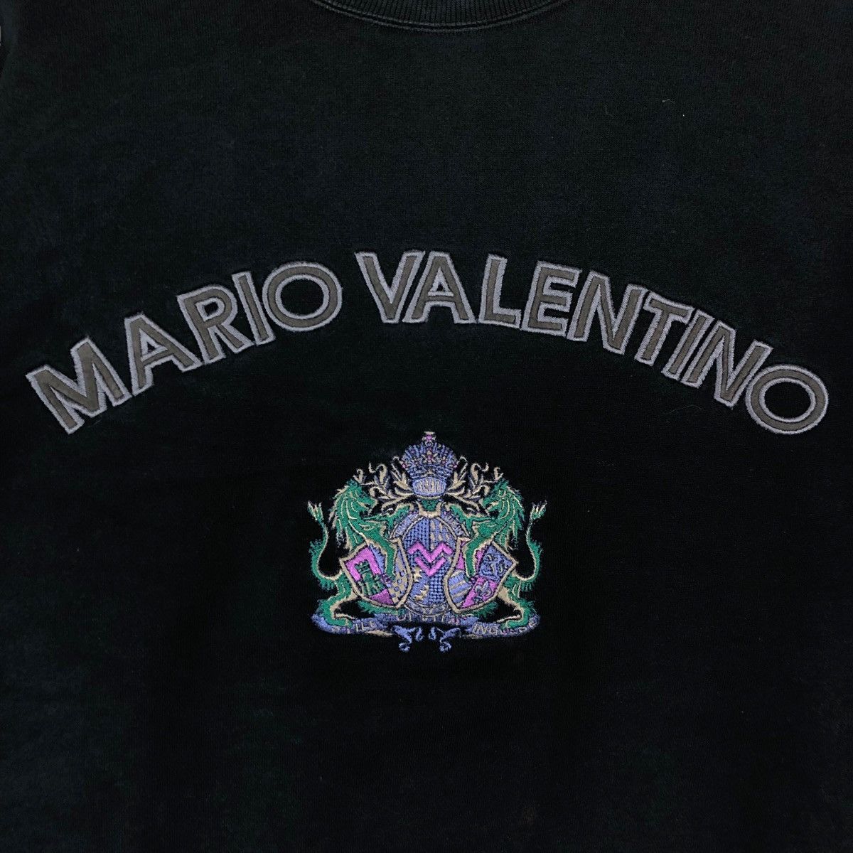 Vintage Mario Valentino Spell Out Pullover Jumper Sweatshirt