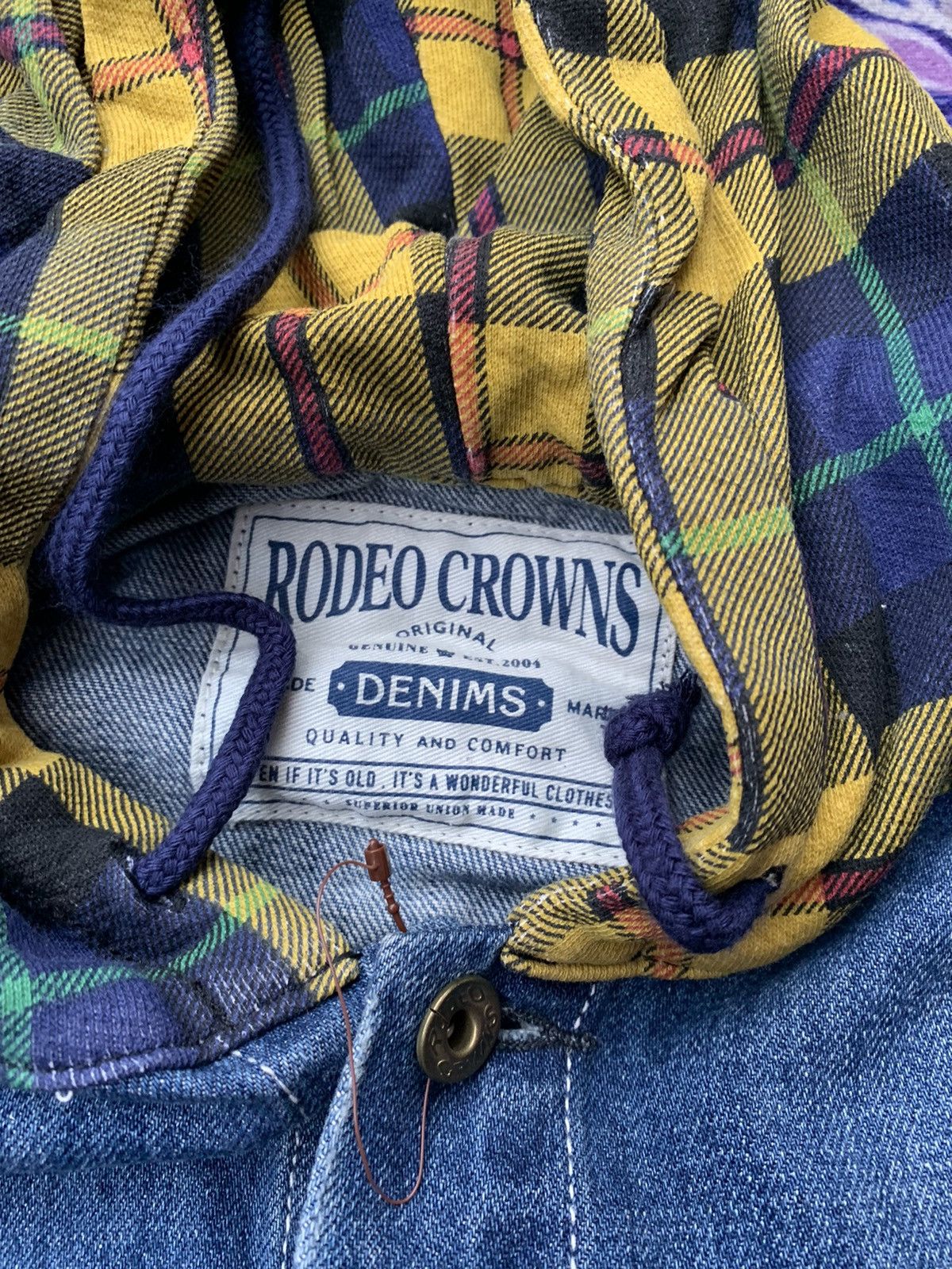Japanese Brand Rodeo Crowns Denim Hoodie Jacket Size US M / EU 48-50 / 2 - 2 Thumbnail