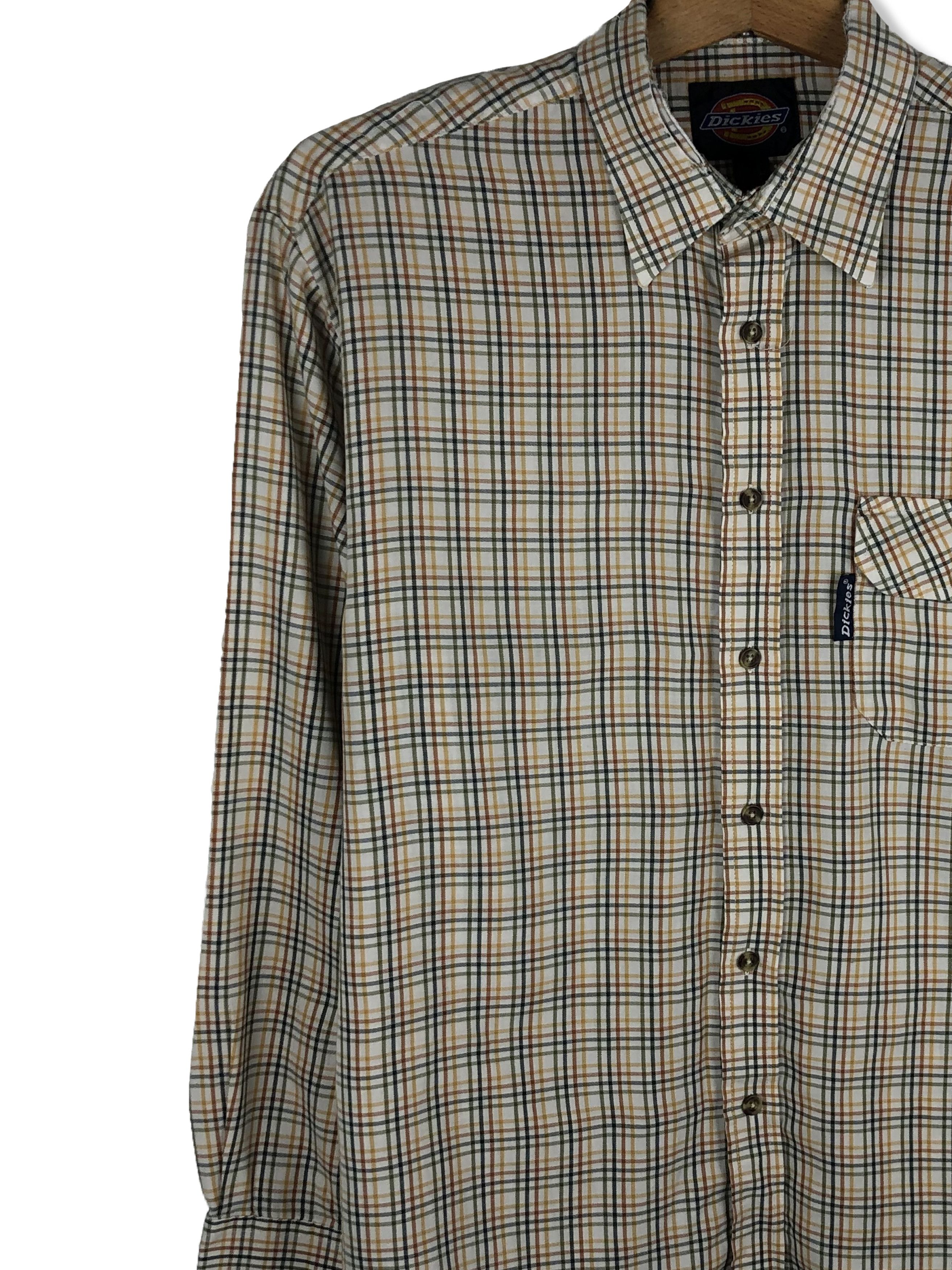 Dickies Vintage DICKIES Button Up Plaid Pattern Shirt M136 Size US L / EU 52-54 / 3 - 3 Thumbnail