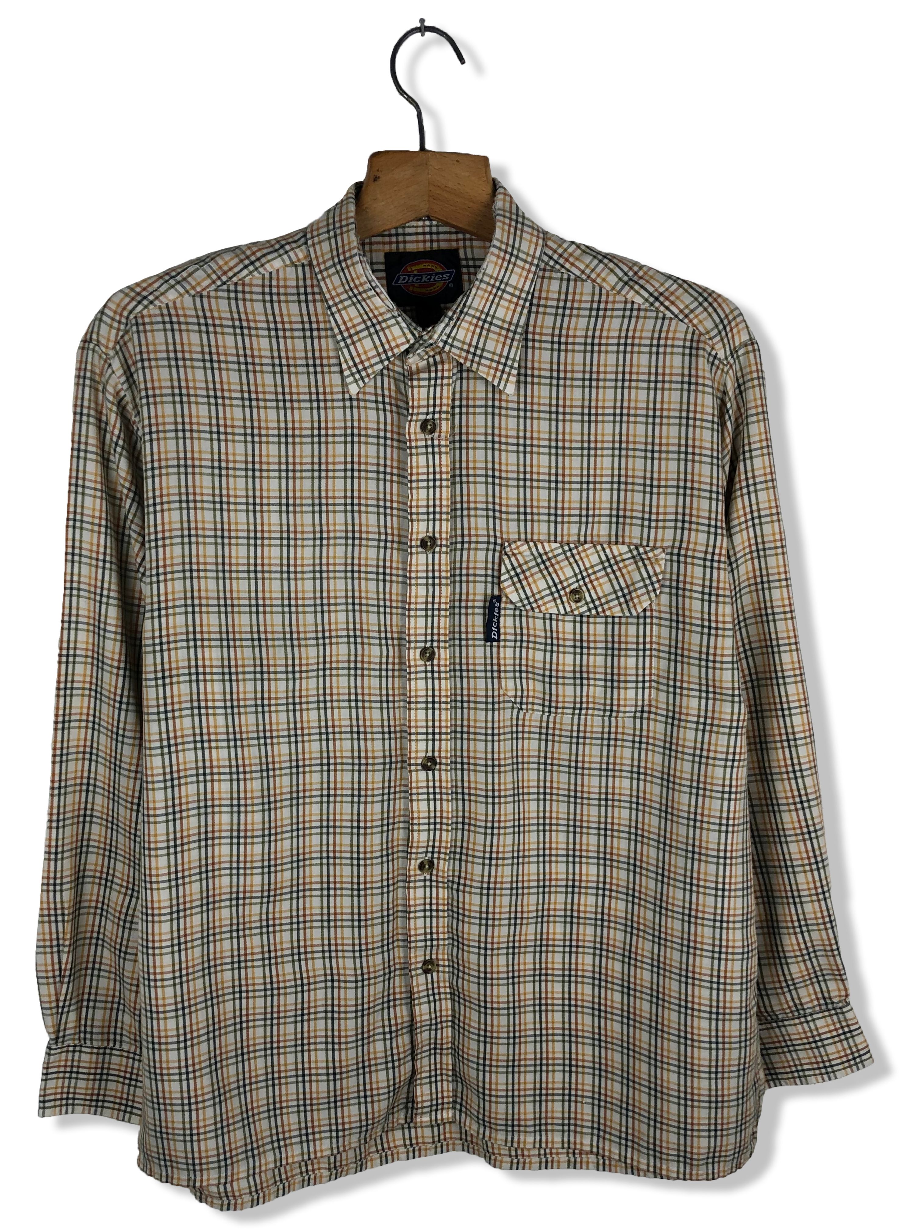 Pre-owned Dickies X Vintage Dickies Button Up Plaid Pattern Shirt M136