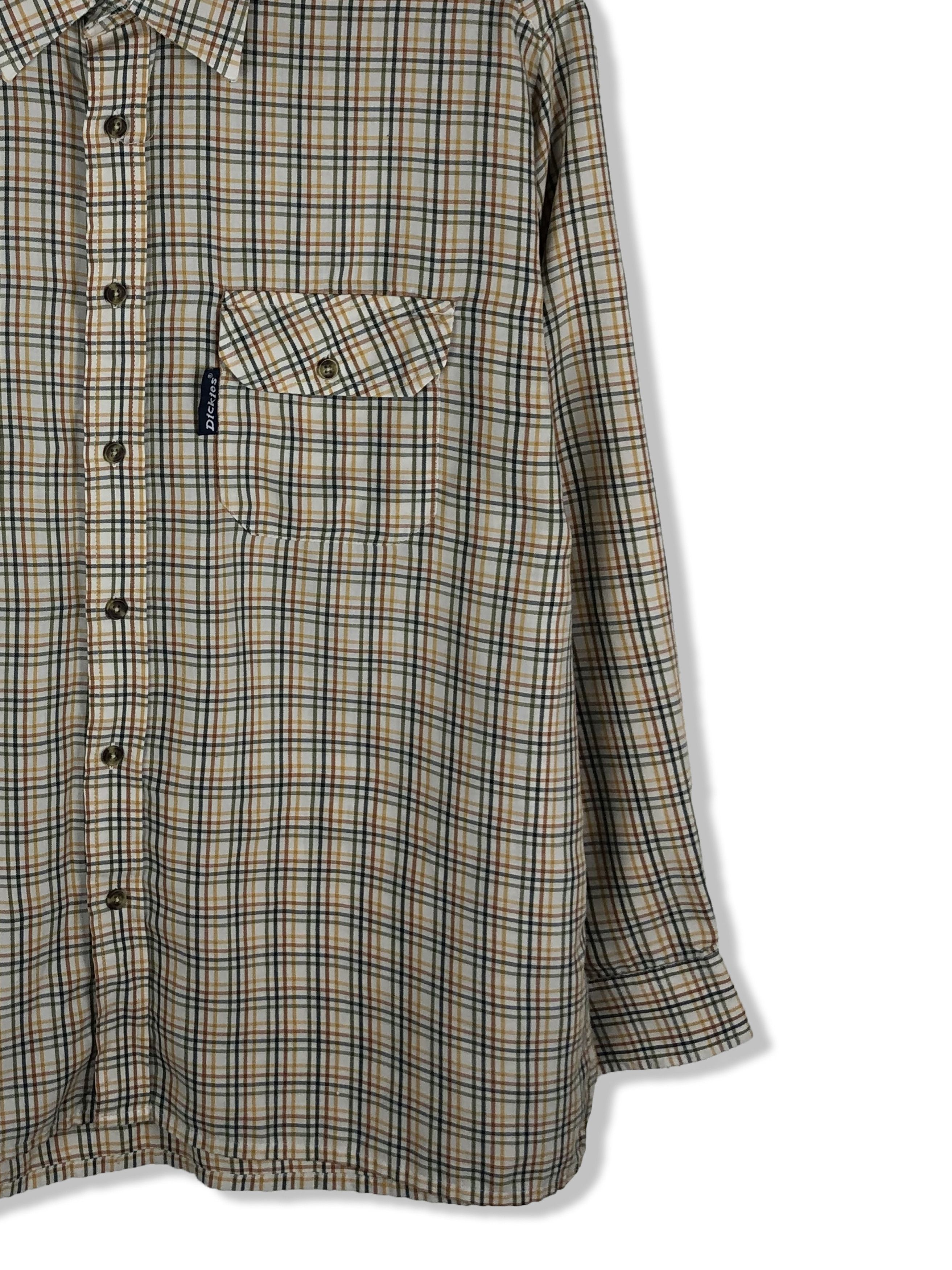 Dickies Vintage DICKIES Button Up Plaid Pattern Shirt M136 Size US L / EU 52-54 / 3 - 2 Thumbnail