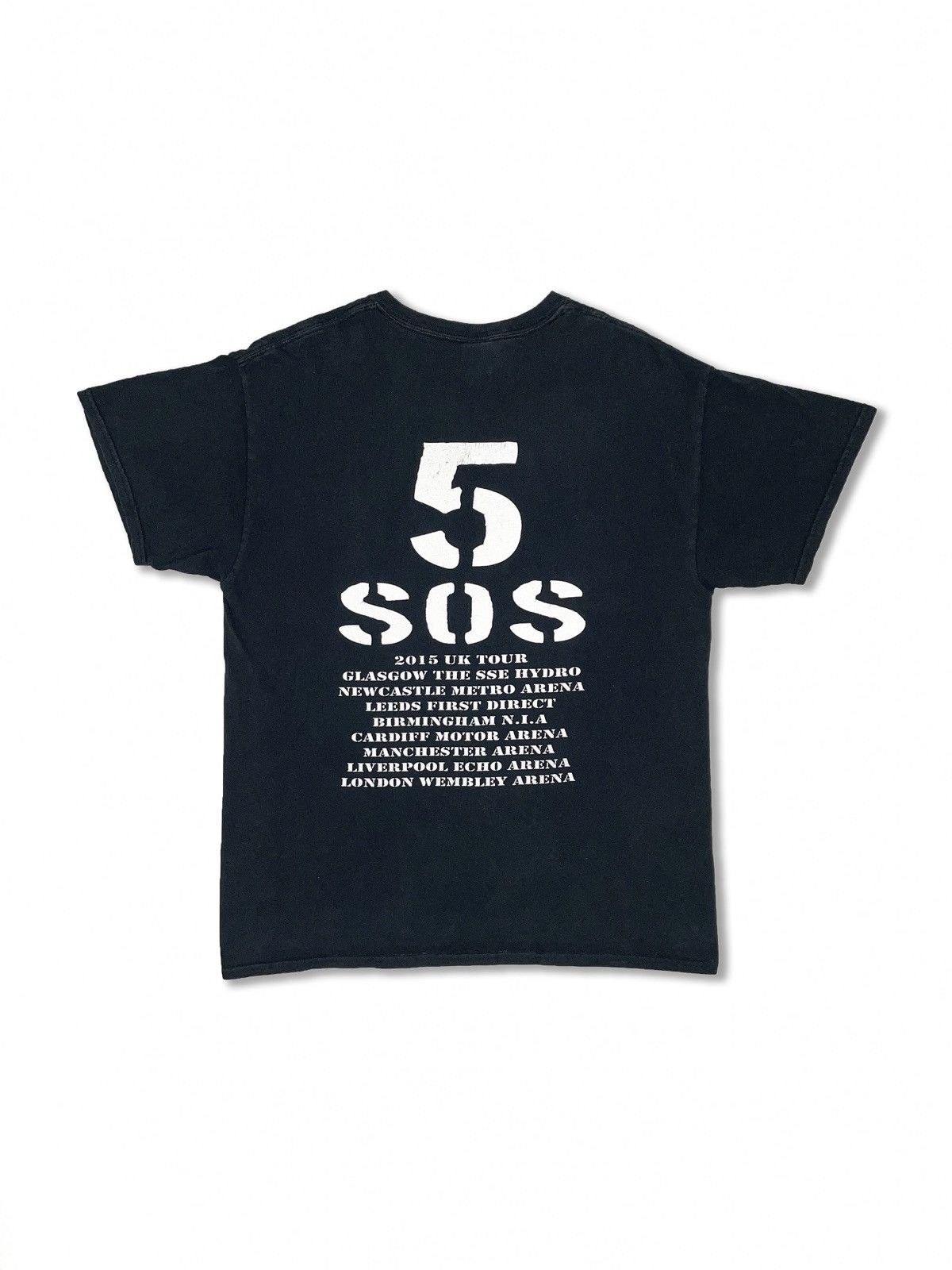 Band Tees Vintage 5 Seconds of Summer Black Faded T-Shirt GCS020 Size US L / EU 52-54 / 3 - 5 Thumbnail