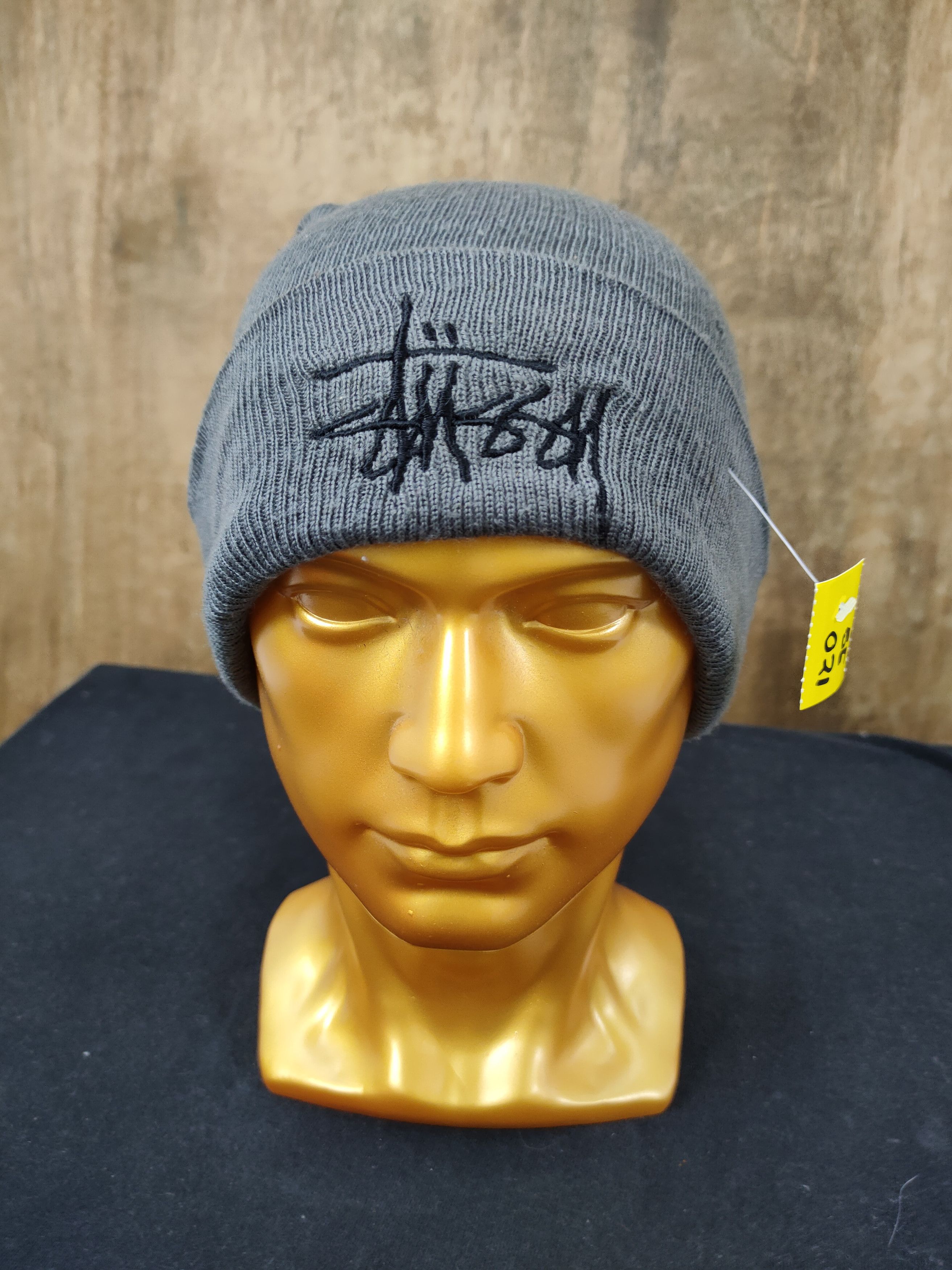 【OLD STUSSY】skull bone beanie 90s Stussy Brushed Out Stock Skullcap Beanie Brown / 100