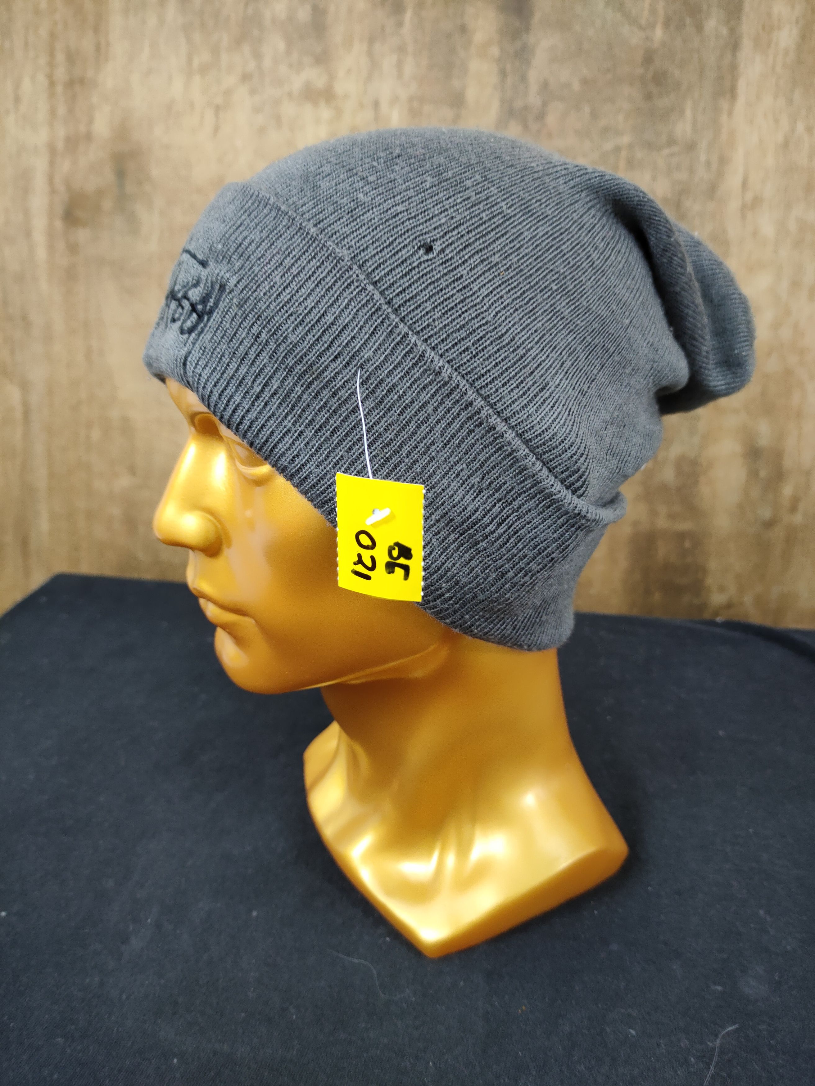 Stussy Stussy distressed hat beanie knit grey vintage #021DLL Size ONE SIZE - 2 Thumbnail