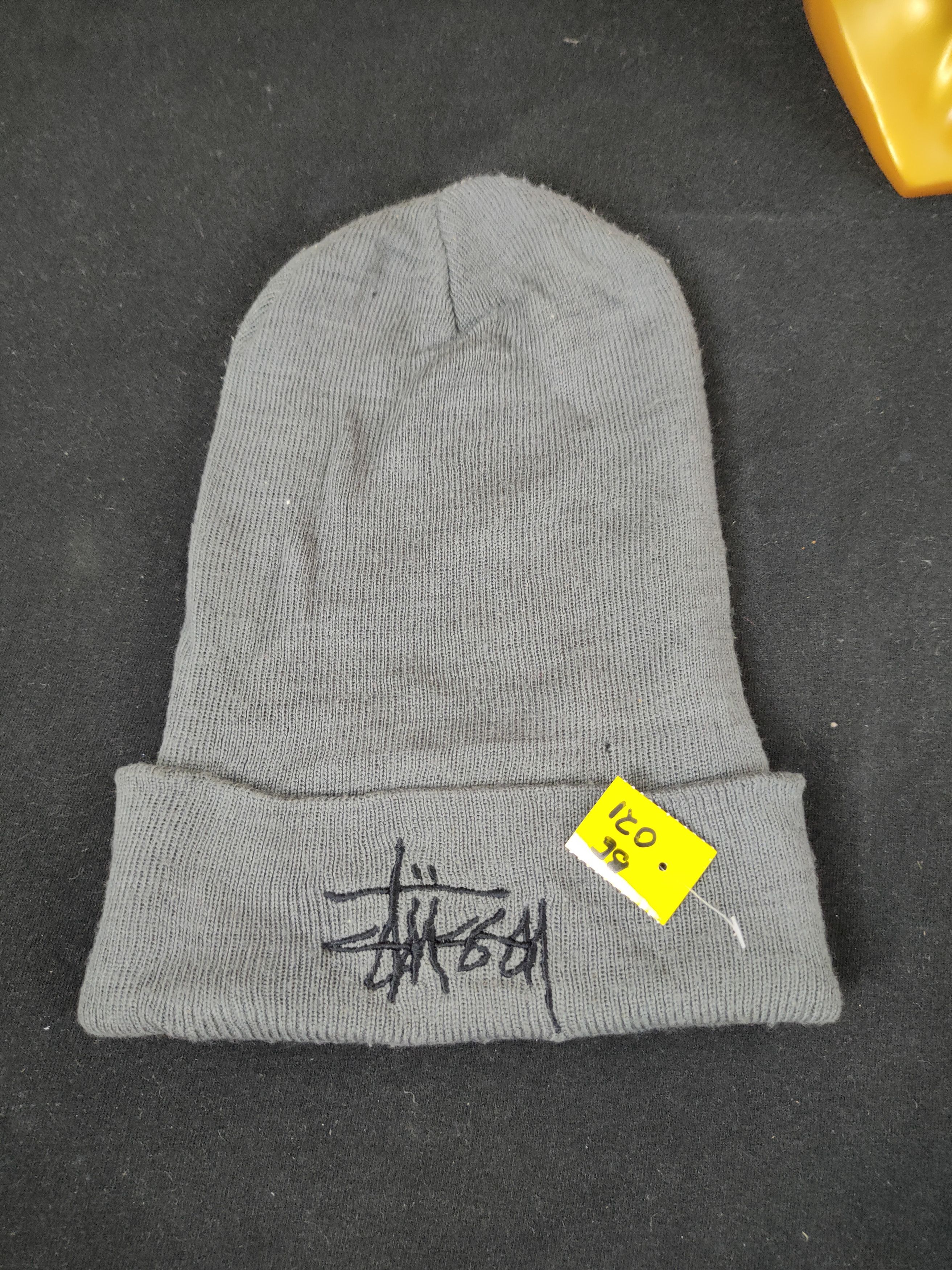 Stussy Stussy distressed hat beanie knit grey vintage #021DLL Size ONE SIZE - 6 Thumbnail