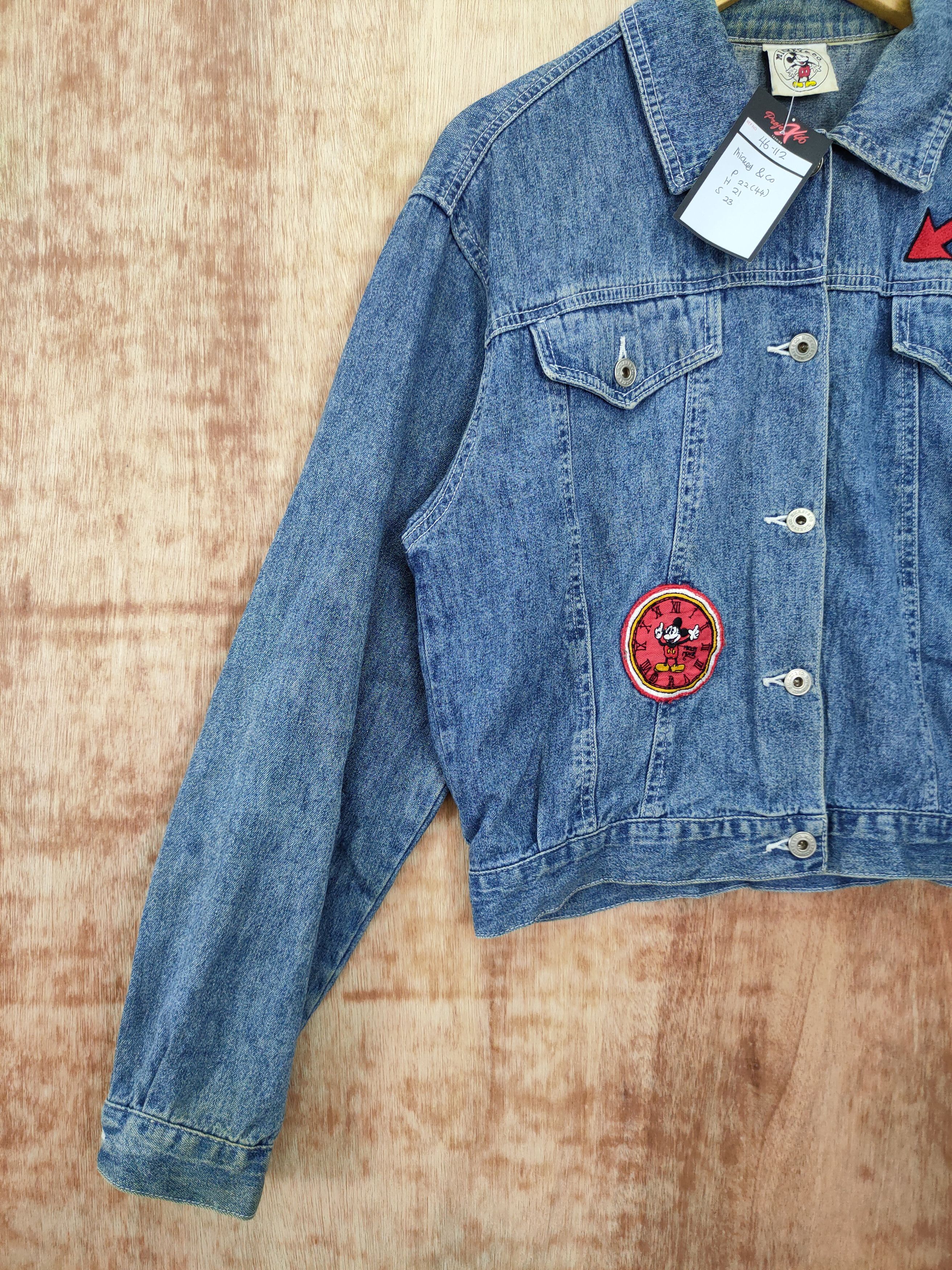 Disney DLL mickey mouse disney denim cropped jacket vintage #46-112 Size L / US 10 / IT 46 - 3 Thumbnail