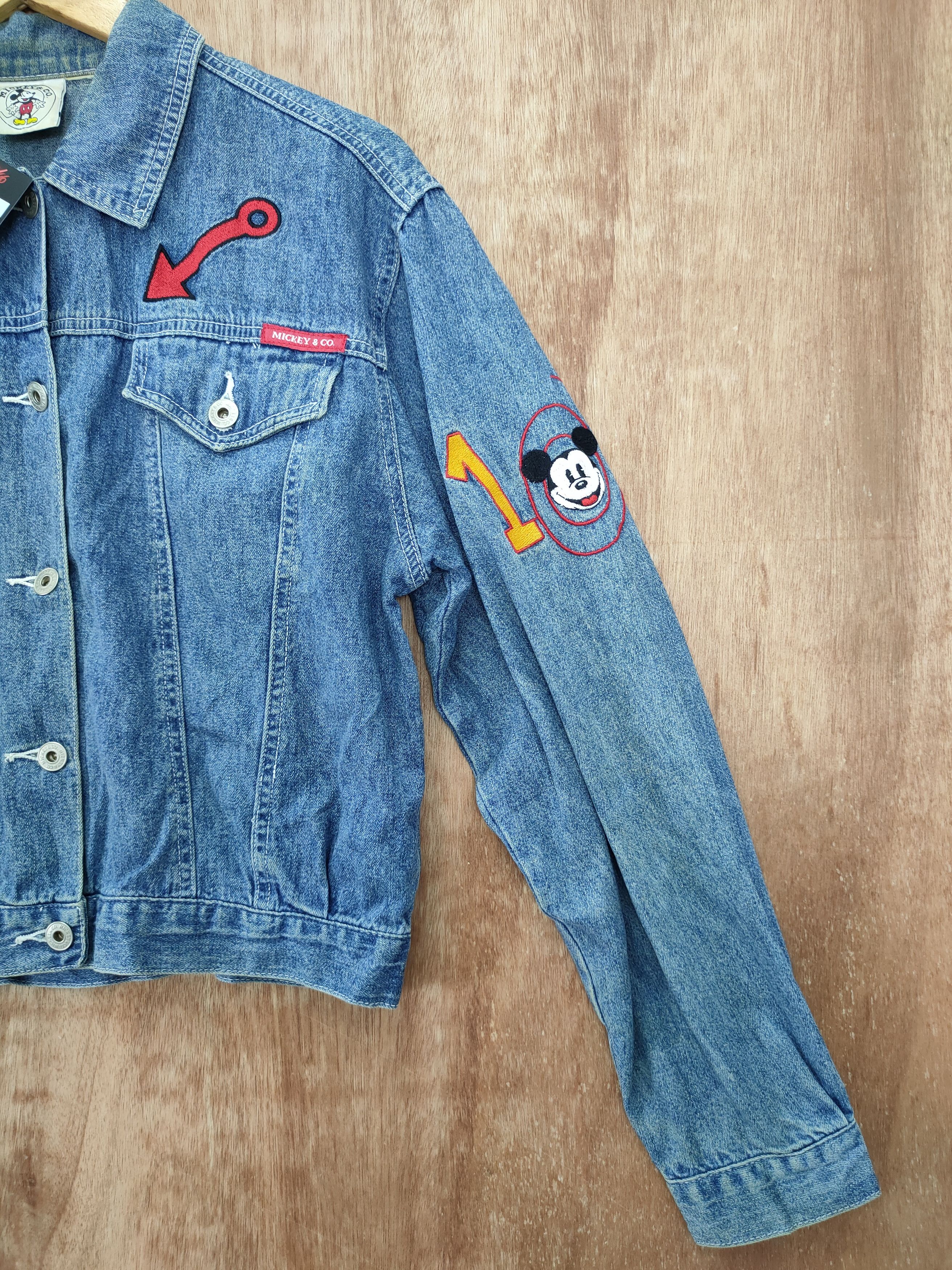 Disney DLL mickey mouse disney denim cropped jacket vintage #46-112 Size L / US 10 / IT 46 - 4 Thumbnail