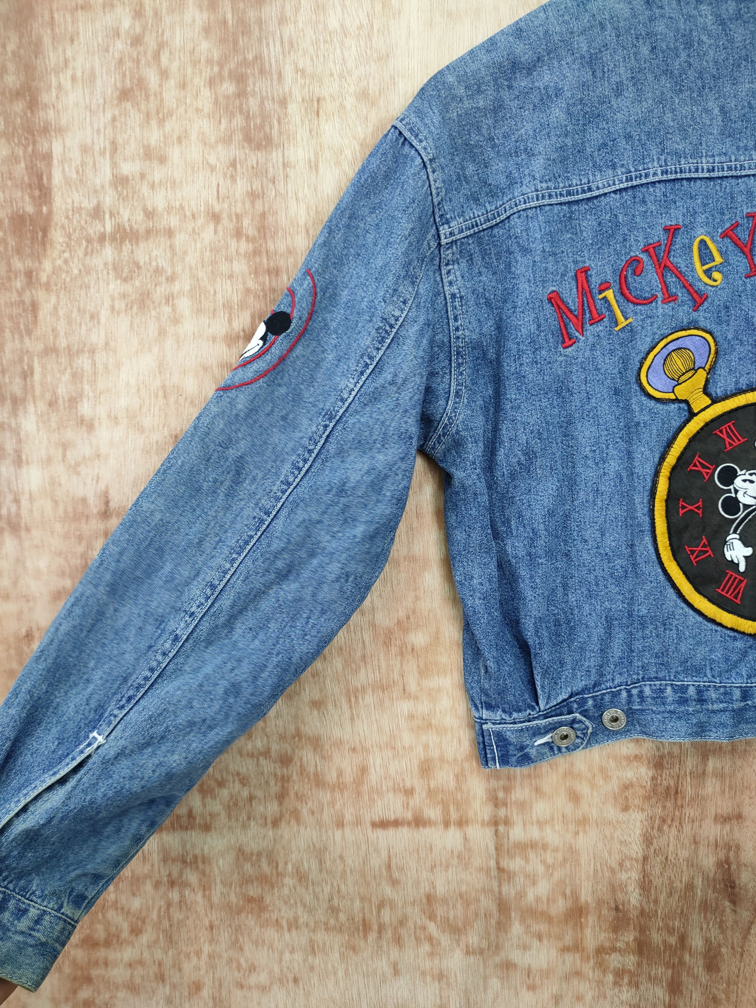 Disney DLL mickey mouse disney denim cropped jacket vintage #46-112 Size L / US 10 / IT 46 - 11 Thumbnail