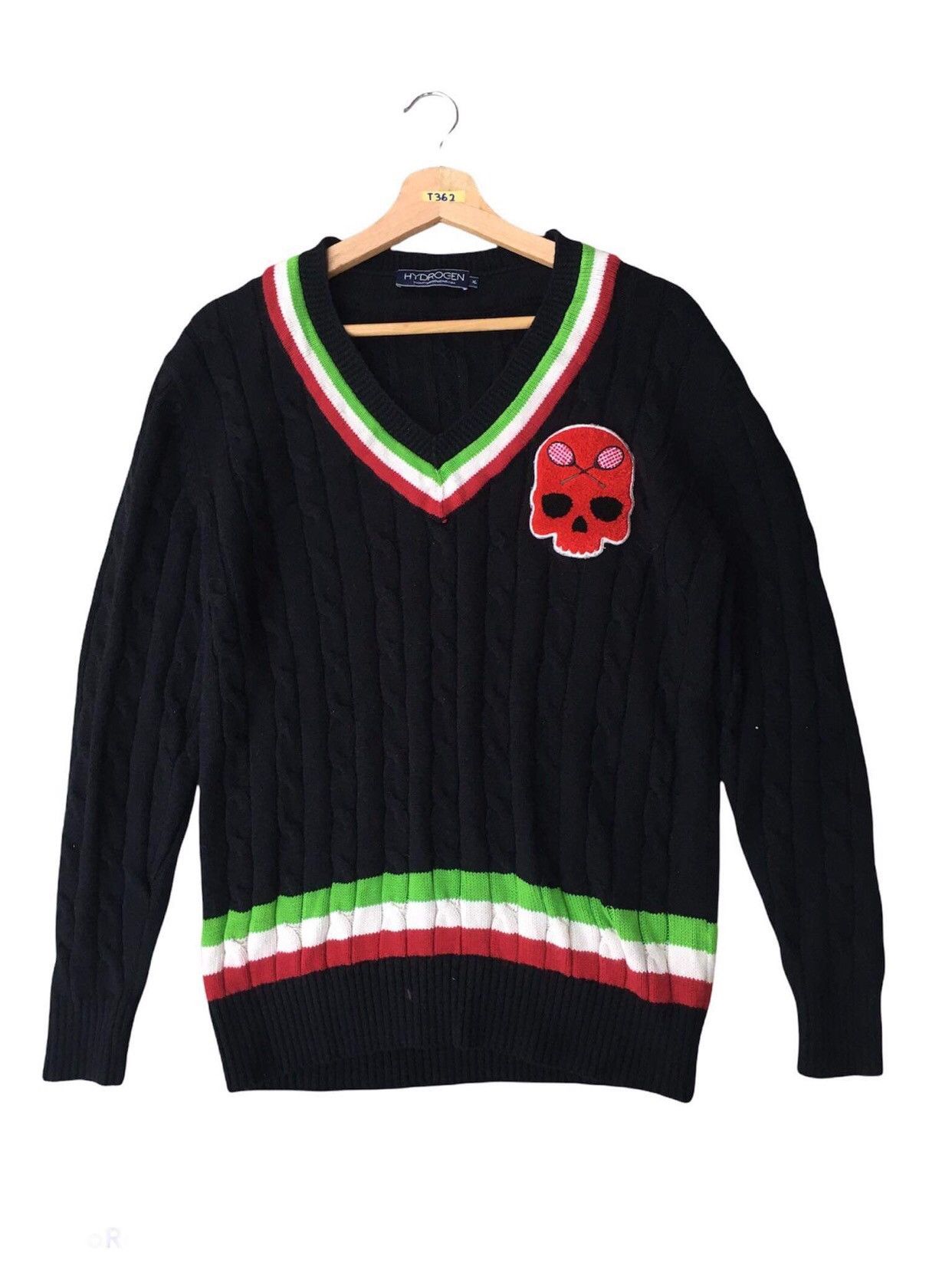 ☠️HYDROGEN Pullover Pureknit Skull Embroded Logo