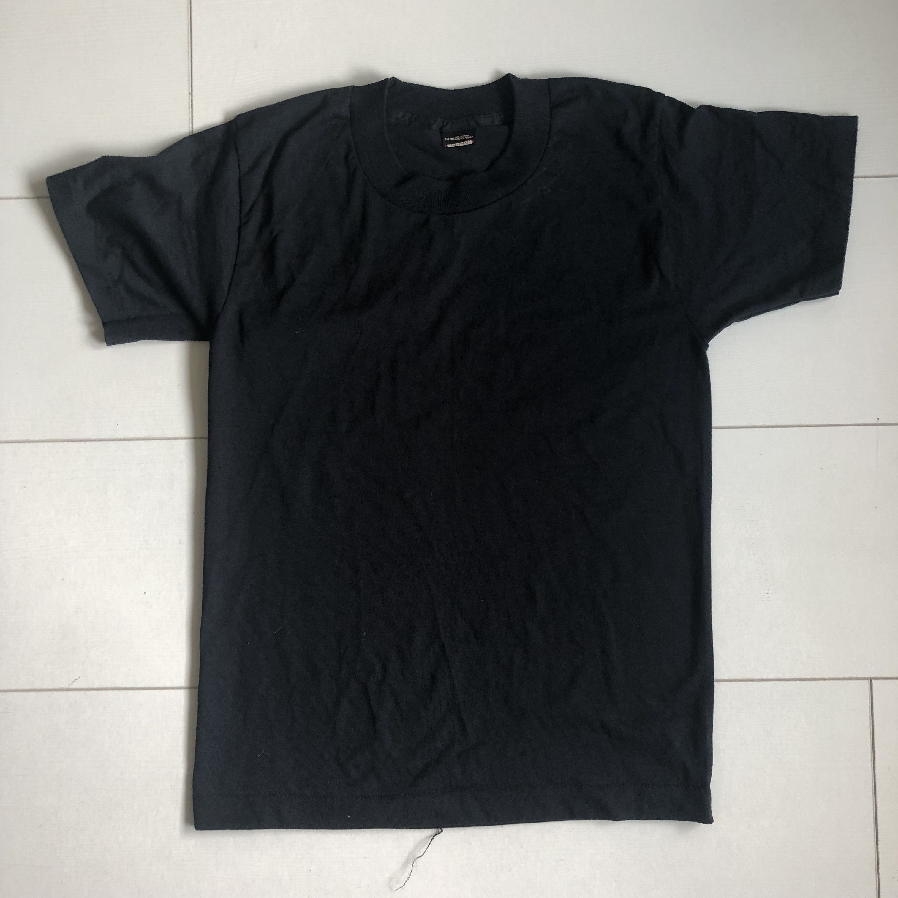 Vintage Vintage Single Stitch 80's Black T-Shirt Size US XS / EU 42 / 0 - 1 Thumbnail