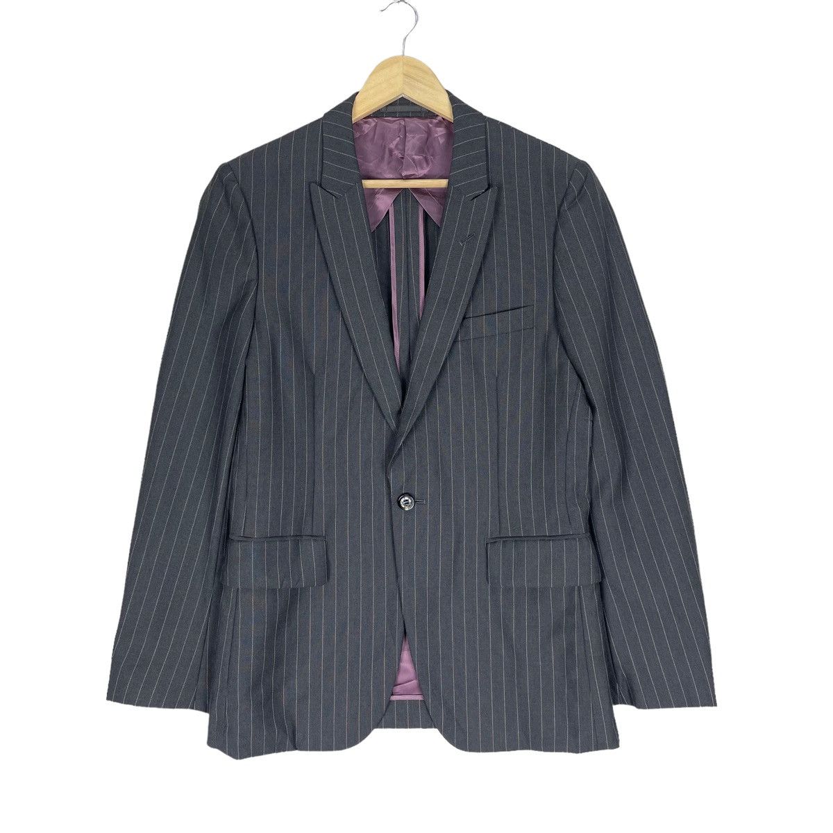 Comme des Garcons Homme Plus 🌟CDG HOMME PLUS SS 2004 STRIPED MOHAIR BALZER COAT Size US S / EU 44-46 / 1 - 5 Thumbnail