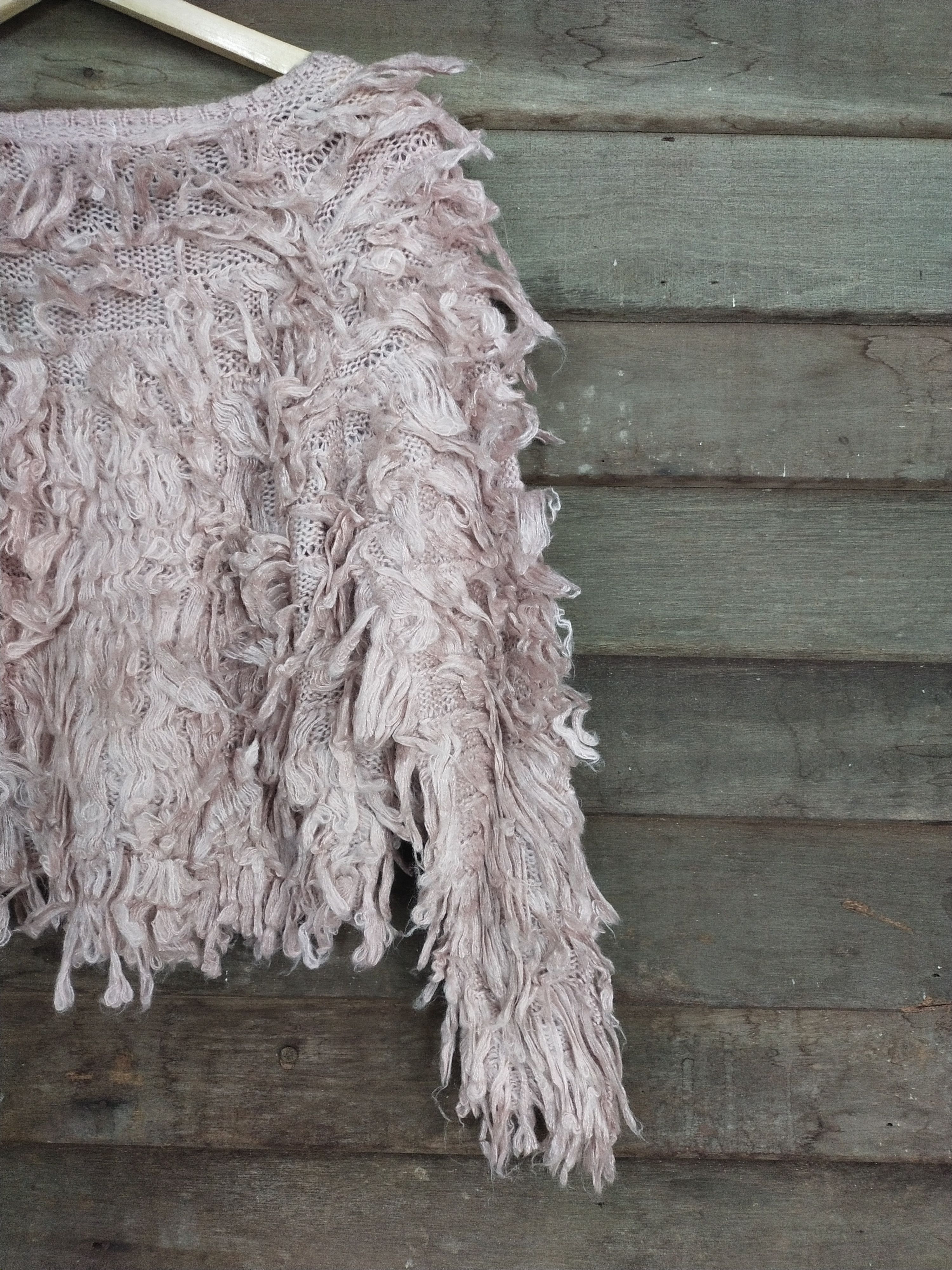 Homespun Knitwear × Japanese Brand GRL shag shaggy mohair pink knitwear #S215 Size US S / EU 44-46 / 1 - 8 Thumbnail