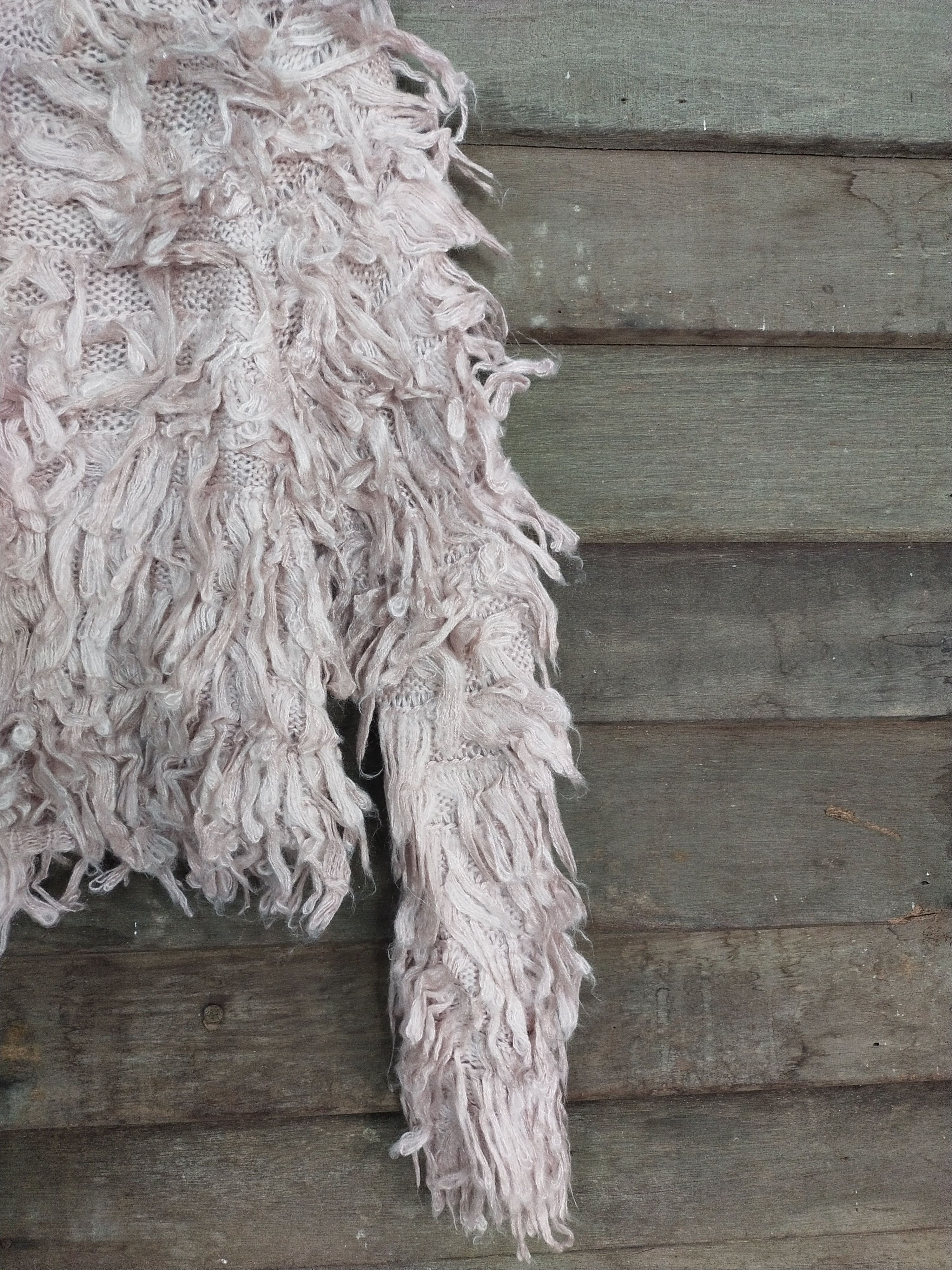 Homespun Knitwear × Japanese Brand GRL shag shaggy mohair pink knitwear #S215 Size US S / EU 44-46 / 1 - 3 Thumbnail