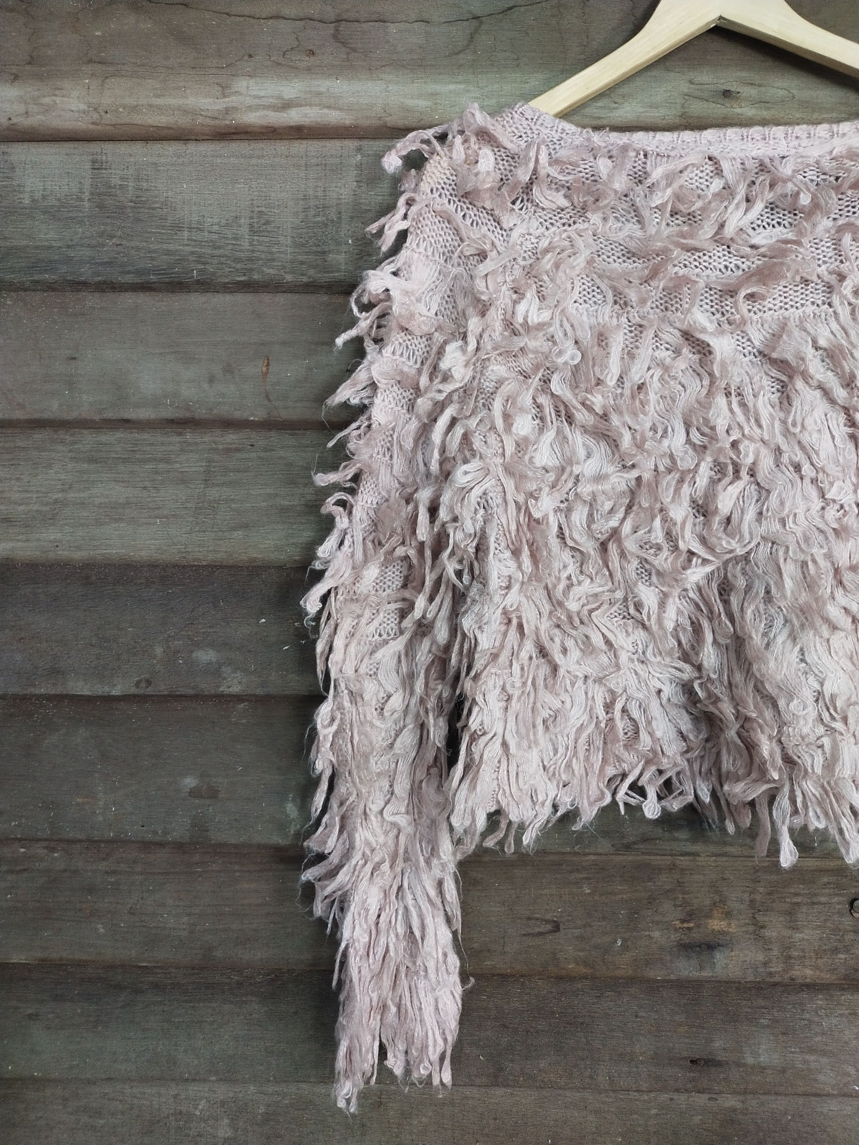 Homespun Knitwear × Japanese Brand GRL shag shaggy mohair pink knitwear #S215 Size US S / EU 44-46 / 1 - 10 Thumbnail