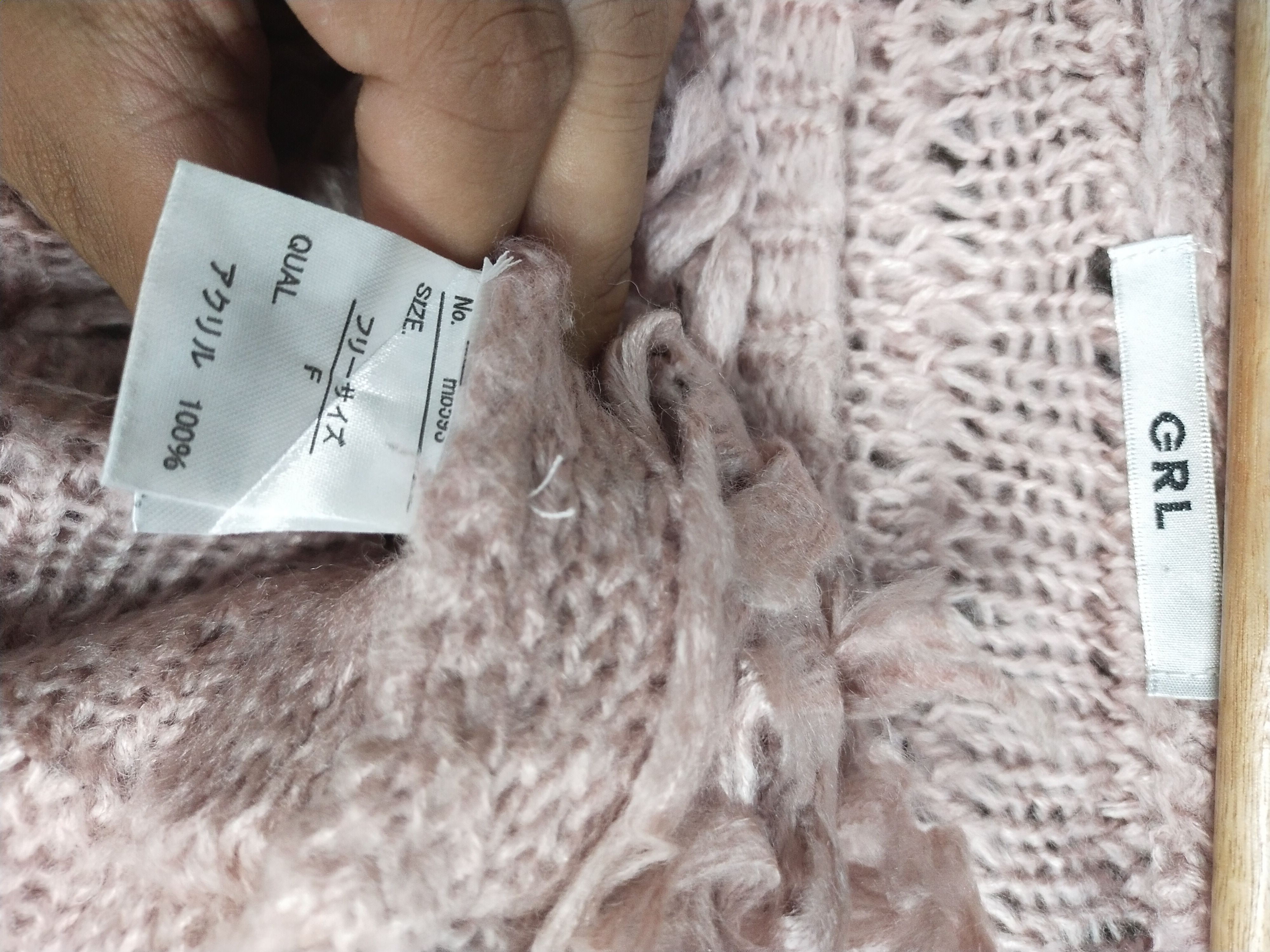 Homespun Knitwear × Japanese Brand GRL shag shaggy mohair pink knitwear #S215 Size US S / EU 44-46 / 1 - 5 Thumbnail