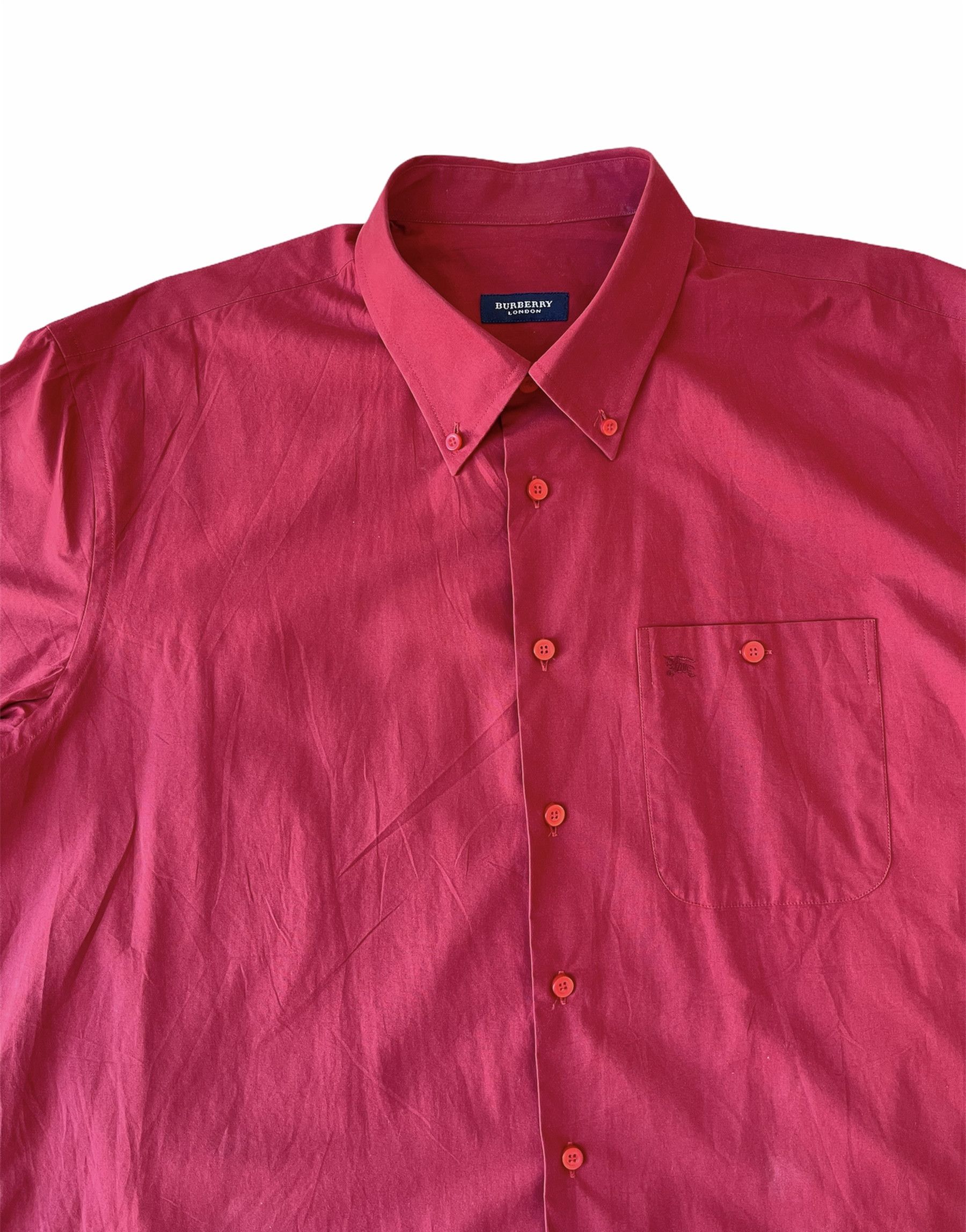 Burberry 🔥 summer Burberry shirt short sleeve red xxl Size US XL / EU 56 / 4 - 2 Thumbnail