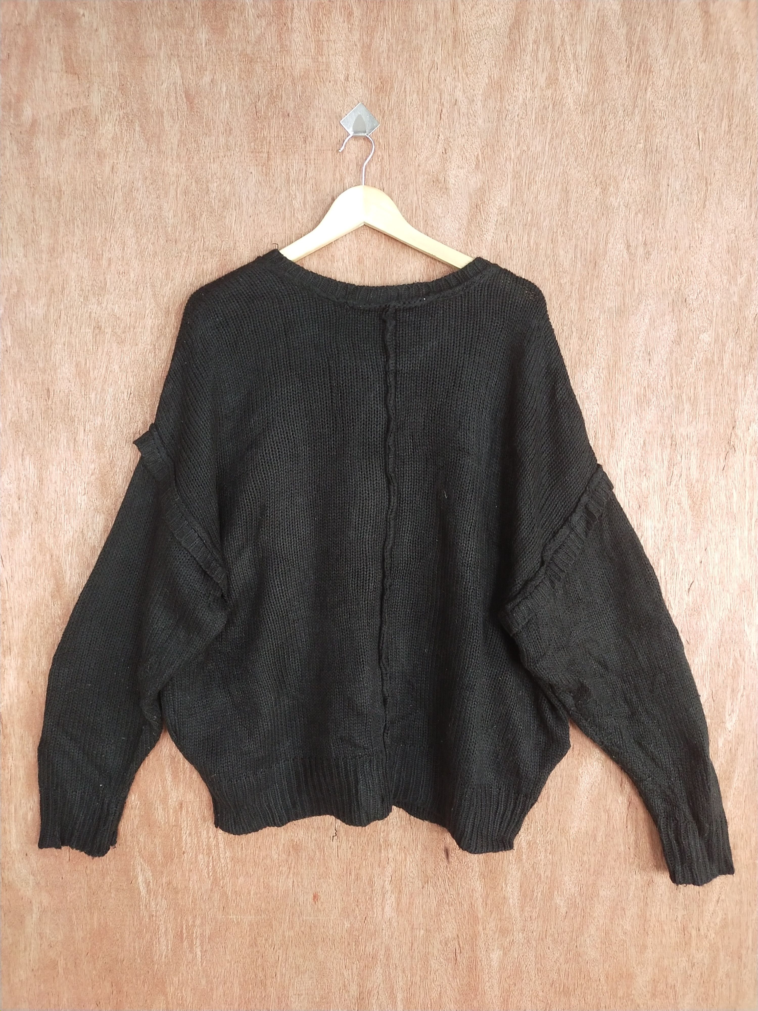Vintage DL Dear.ful black japan baggie knitwear #H275 Size US XL / EU 56 / 4 - 1 Thumbnail