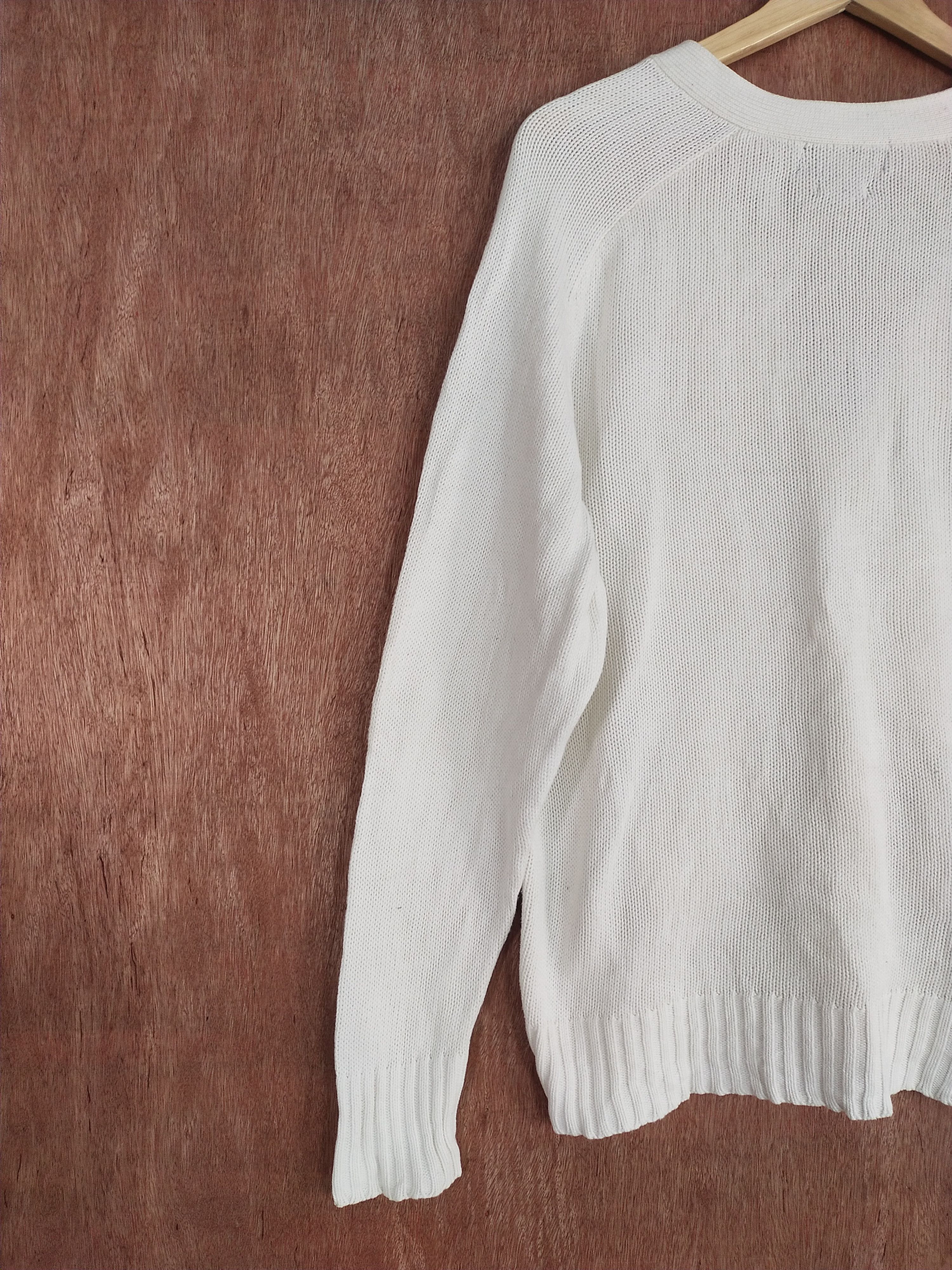 Japanese Brand DL Polo Ralph Lauren white cardigan knitwear #H282 Size US M / EU 48-50 / 2 - 13 Thumbnail