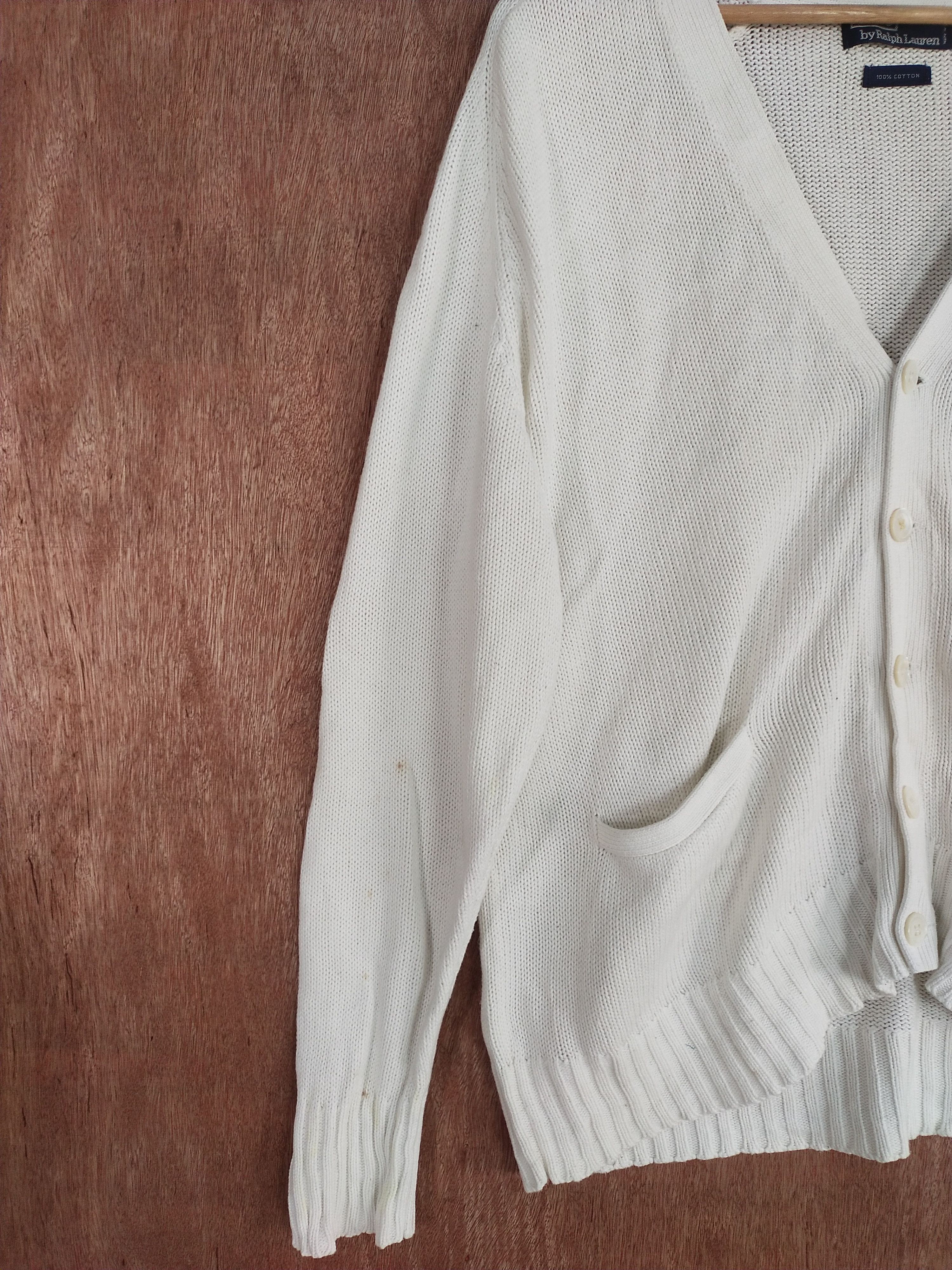 Japanese Brand DL Polo Ralph Lauren white cardigan knitwear #H282 Size US M / EU 48-50 / 2 - 5 Thumbnail