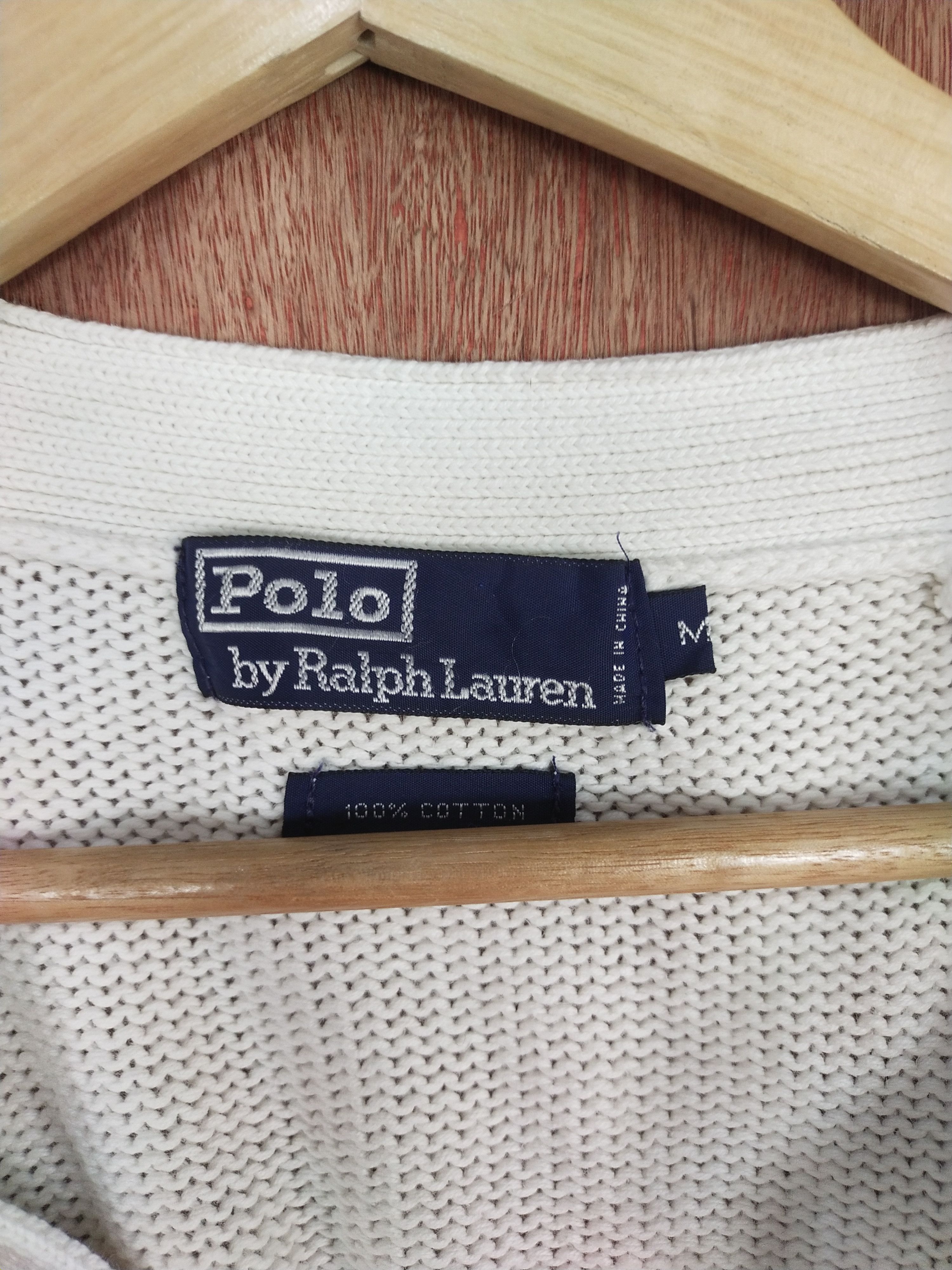 Japanese Brand DL Polo Ralph Lauren white cardigan knitwear #H282 Size US M / EU 48-50 / 2 - 8 Thumbnail