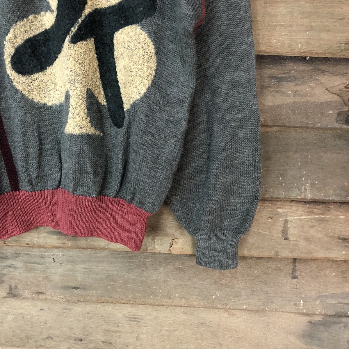Japanese Brand Glorioso Maroon SK Club Red Knitwear #014 Size US M / EU 48-50 / 2 - 5 Thumbnail
