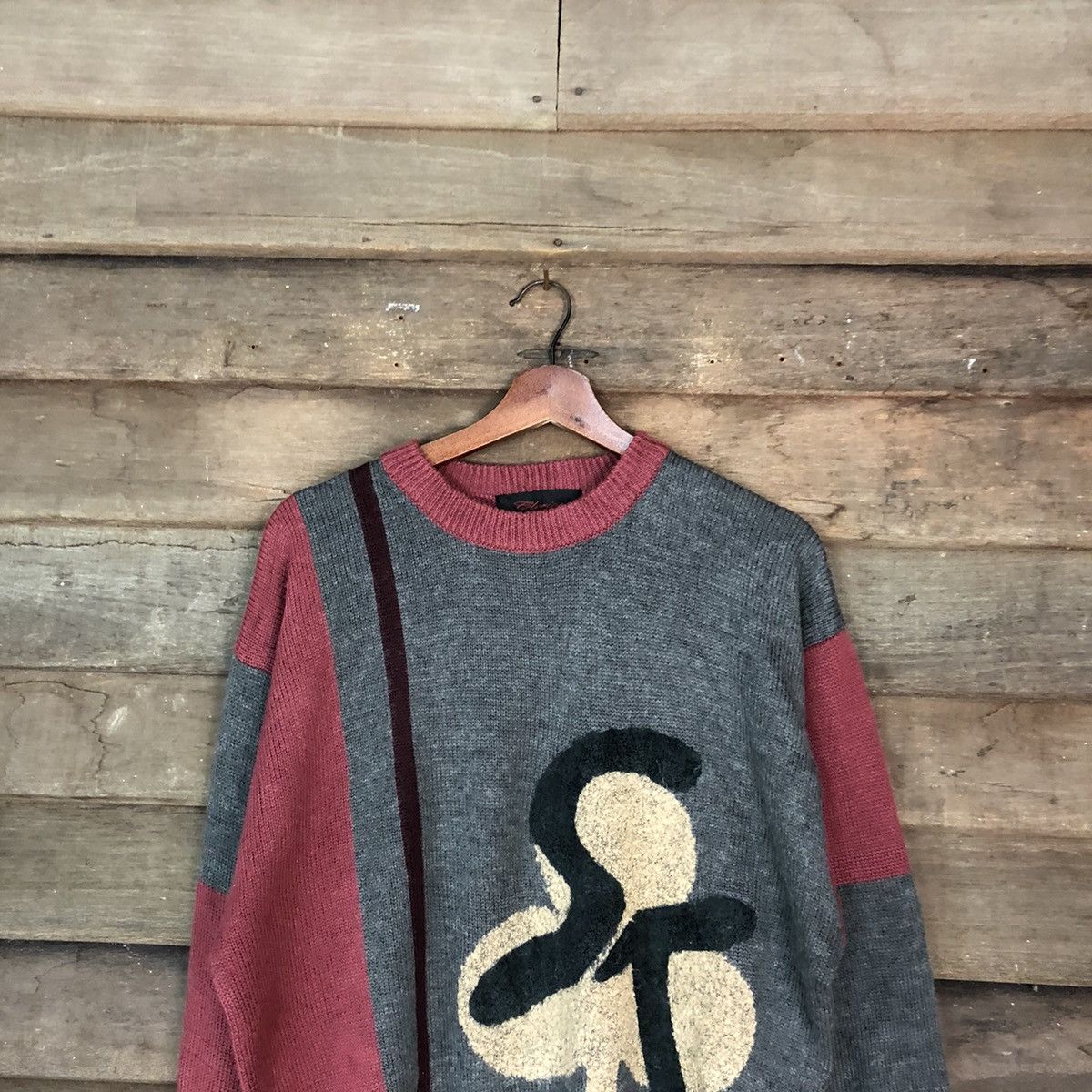 Japanese Brand Glorioso Maroon SK Club Red Knitwear #014 Size US M / EU 48-50 / 2 - 2 Thumbnail