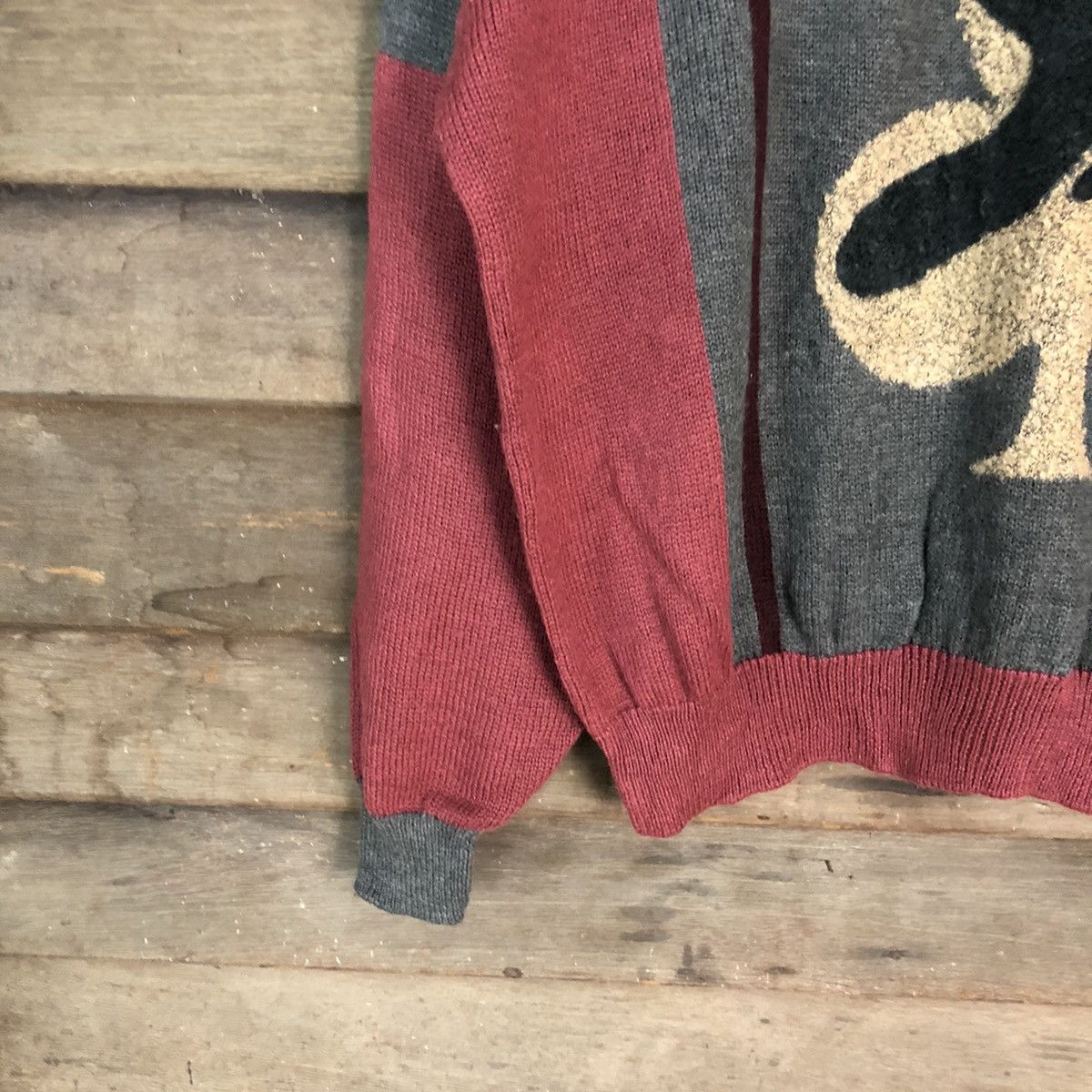 Japanese Brand Glorioso Maroon SK Club Red Knitwear #014 Size US M / EU 48-50 / 2 - 4 Thumbnail