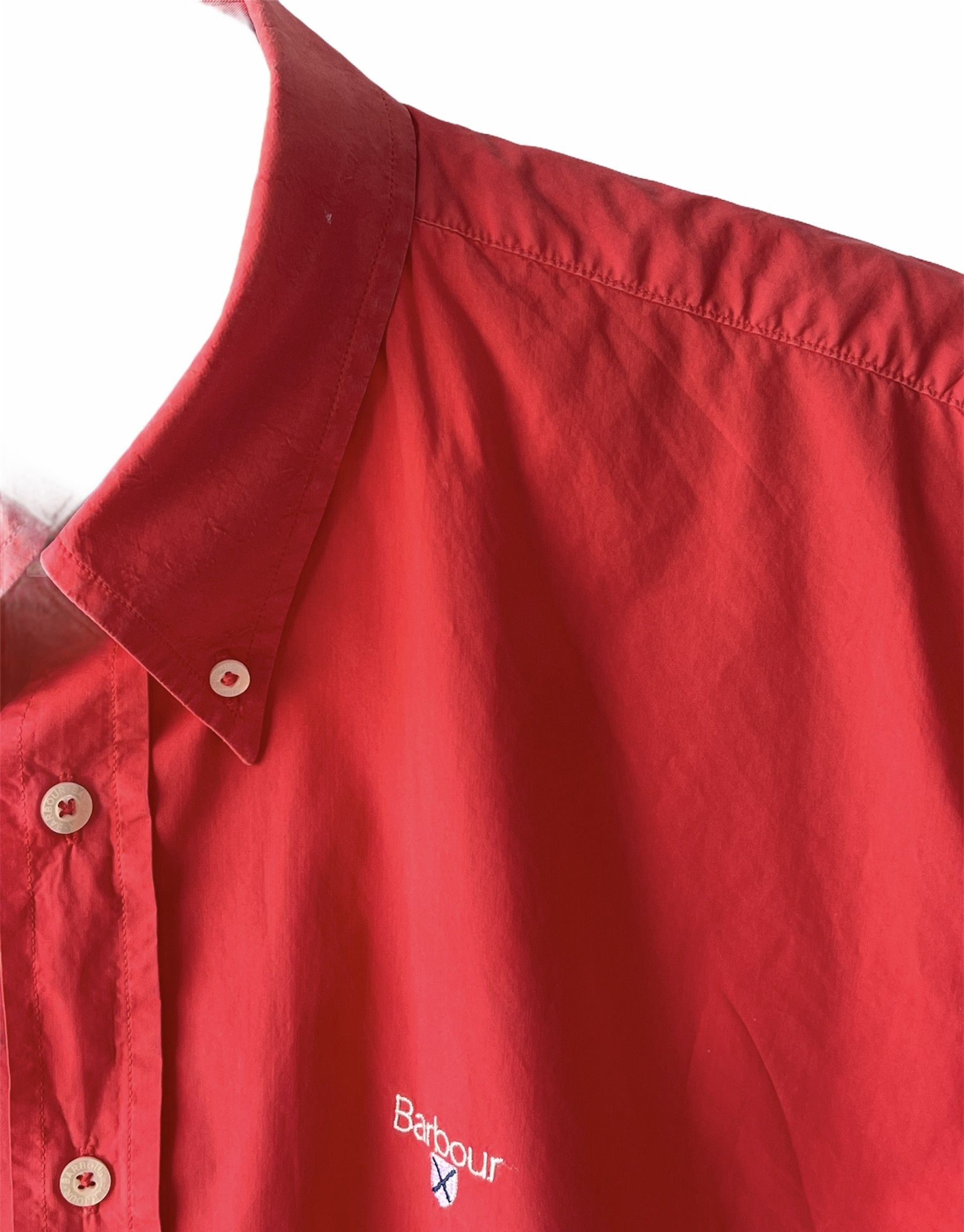 Barbour 🔥 Barbour red cotton classic Casual shirt size xl Size US XL / EU 56 / 4 - 3 Thumbnail