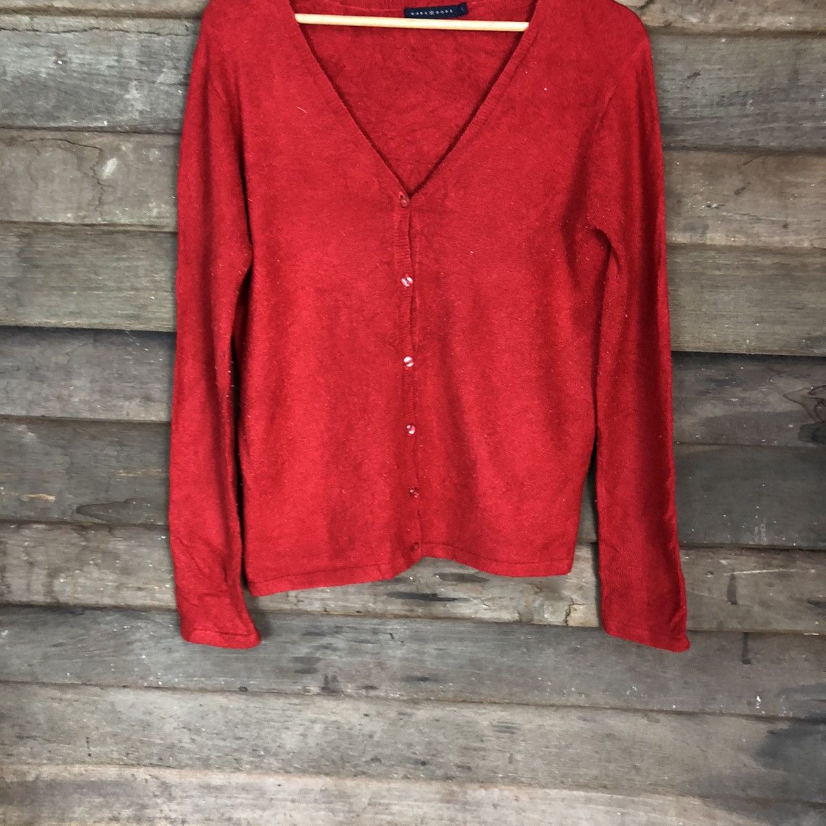 Japanese Brand Pop Oops Red Cardigan knitwear vintage #H055 Size US M / EU 48-50 / 2 - 3 Thumbnail