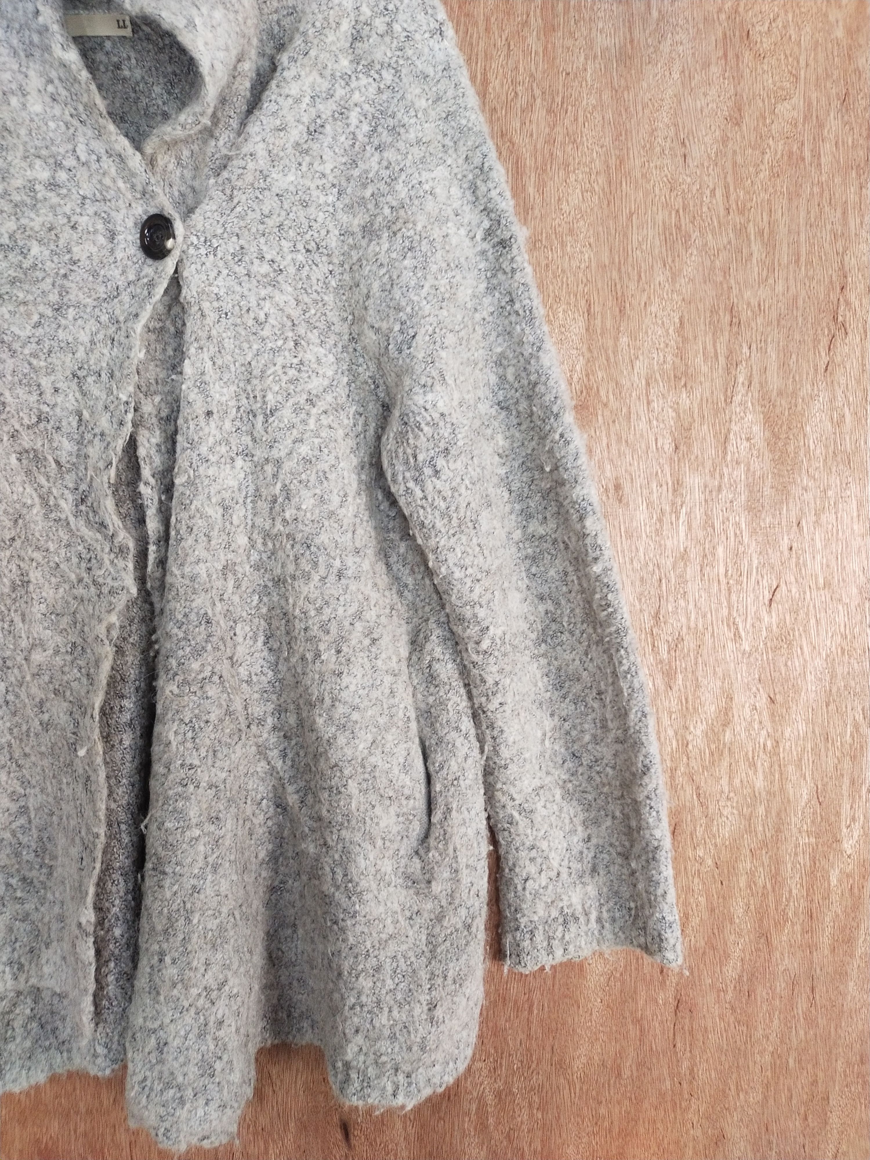 Japanese Brand Japan knitwear hoodie vintage mohair gray cardigan #H193 Size US L / EU 52-54 / 3 - 5 Thumbnail