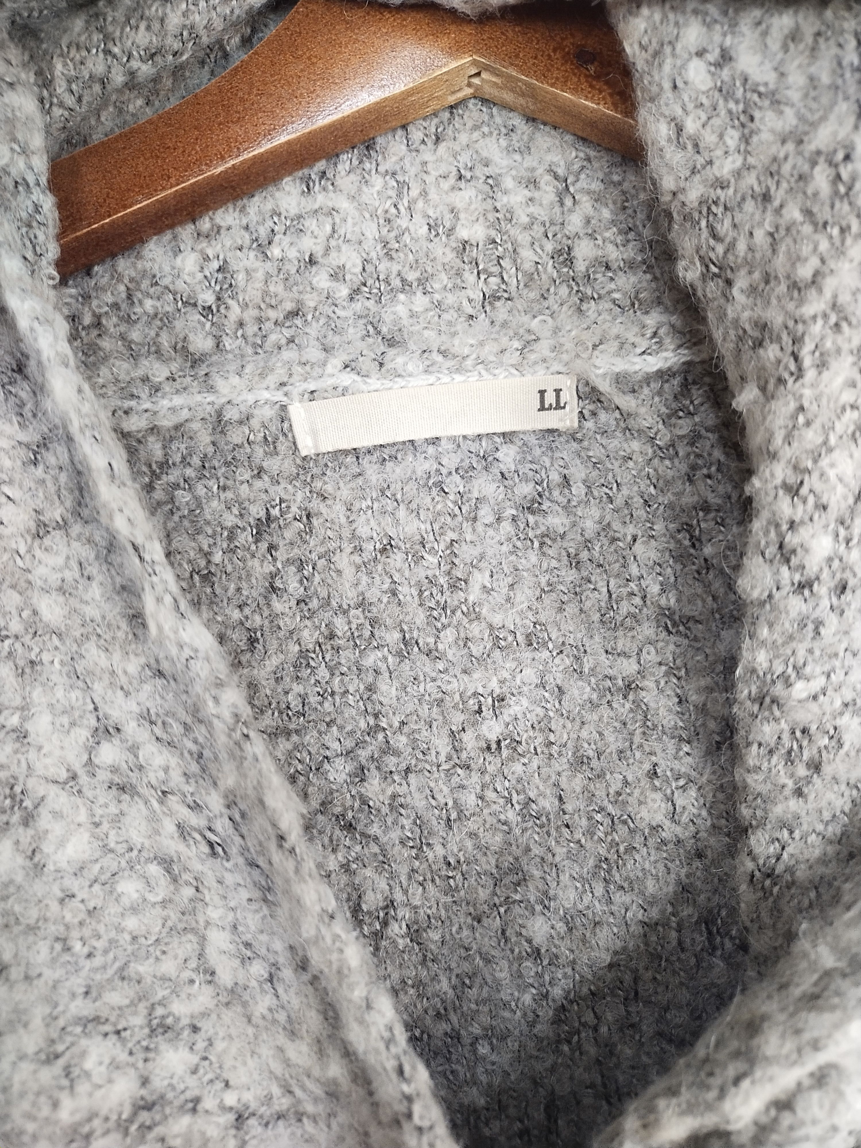 Japanese Brand Japan knitwear hoodie vintage mohair gray cardigan #H193 Size US L / EU 52-54 / 3 - 7 Thumbnail