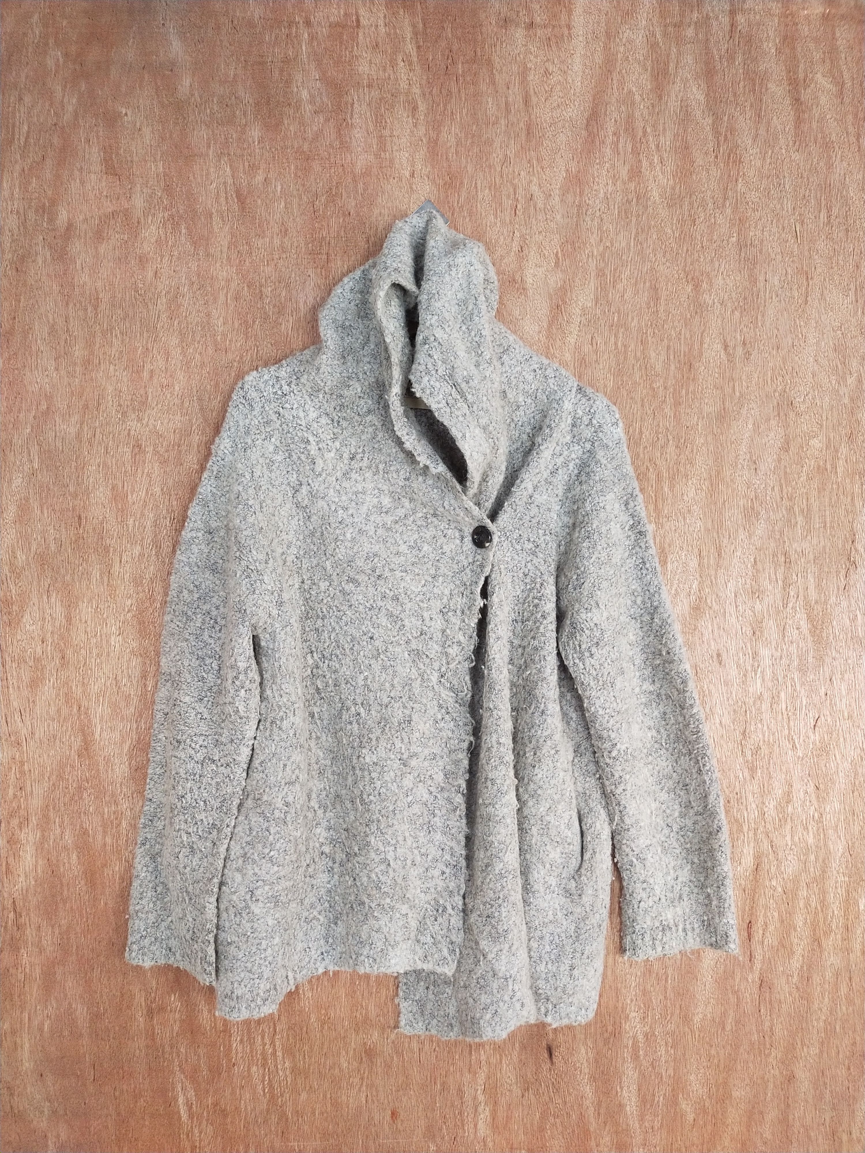 Japanese Brand Japan knitwear hoodie vintage mohair gray cardigan #H193 Size US L / EU 52-54 / 3 - 1 Thumbnail
