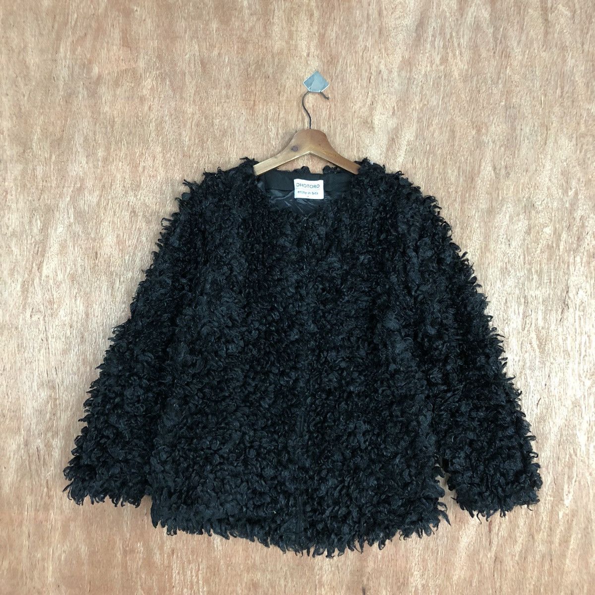 Homespun Knitwear Ohotoro Black Mohair shag shaggy Knitwear #H406 Size US M / EU 48-50 / 2 - 3 Thumbnail