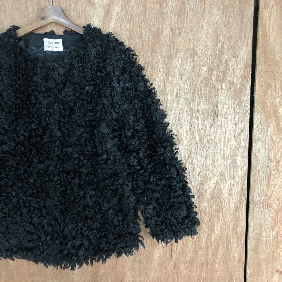 Homespun Knitwear Ohotoro Black Mohair shag shaggy Knitwear #H406 Size US M / EU 48-50 / 2 - 5 Thumbnail