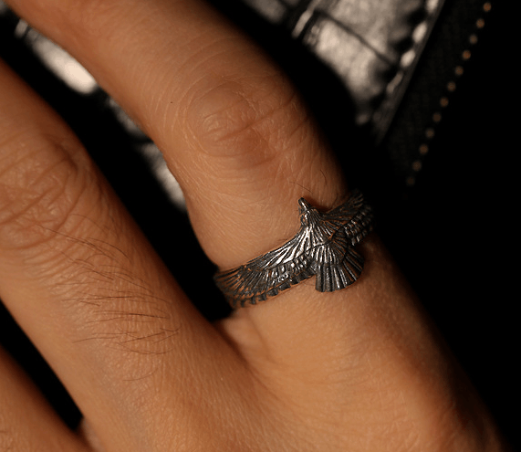 Jewelry Eagle Feather Wing Ring Size ONE SIZE - 5 Thumbnail