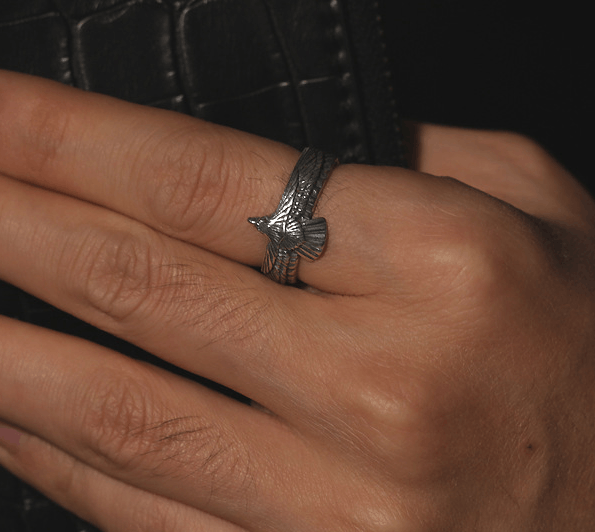 Jewelry Eagle Feather Wing Ring Size ONE SIZE - 4 Thumbnail