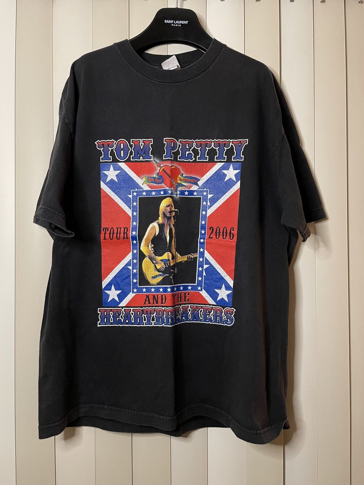 image of Band Tees x Vintage 00S Tom Petty Band Tee With Front And Back Print in Black, Men's (Size XL)