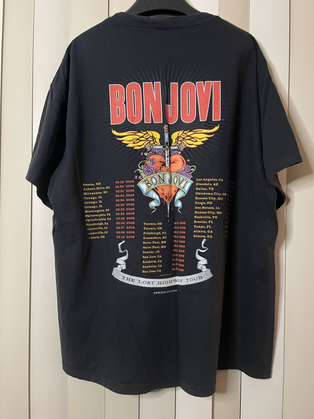 Band Tees × Bon Jovi × Vintage Vintage 00s Bon Jovi Band Tee with Front and Back Print Size US XL / EU 56 / 4 - 1 Thumbnail