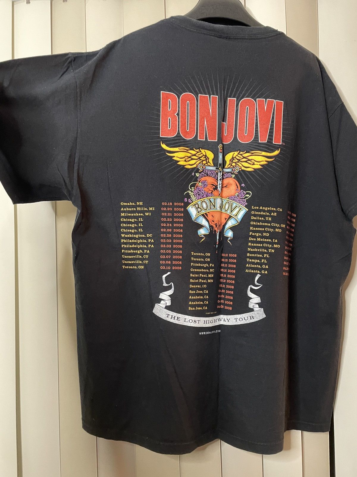 Band Tees × Bon Jovi × Vintage Vintage 00s Bon Jovi Band Tee with Front and Back Print Size US XL / EU 56 / 4 - 7 Thumbnail